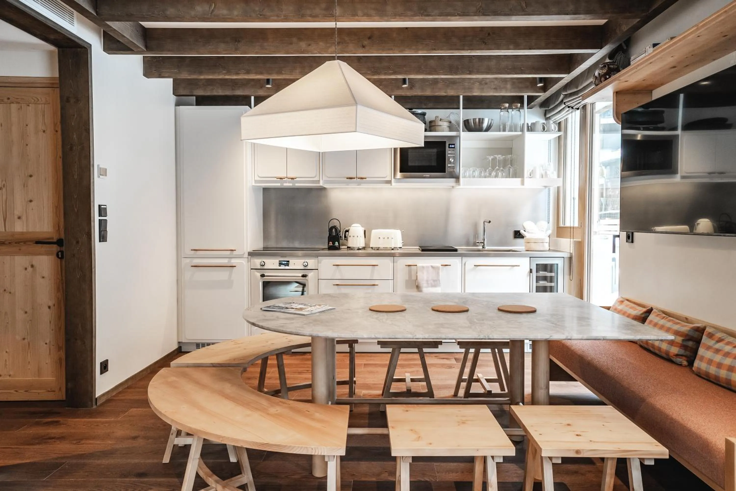 Kitchen or kitchenette in Appartements de l'Héliopic