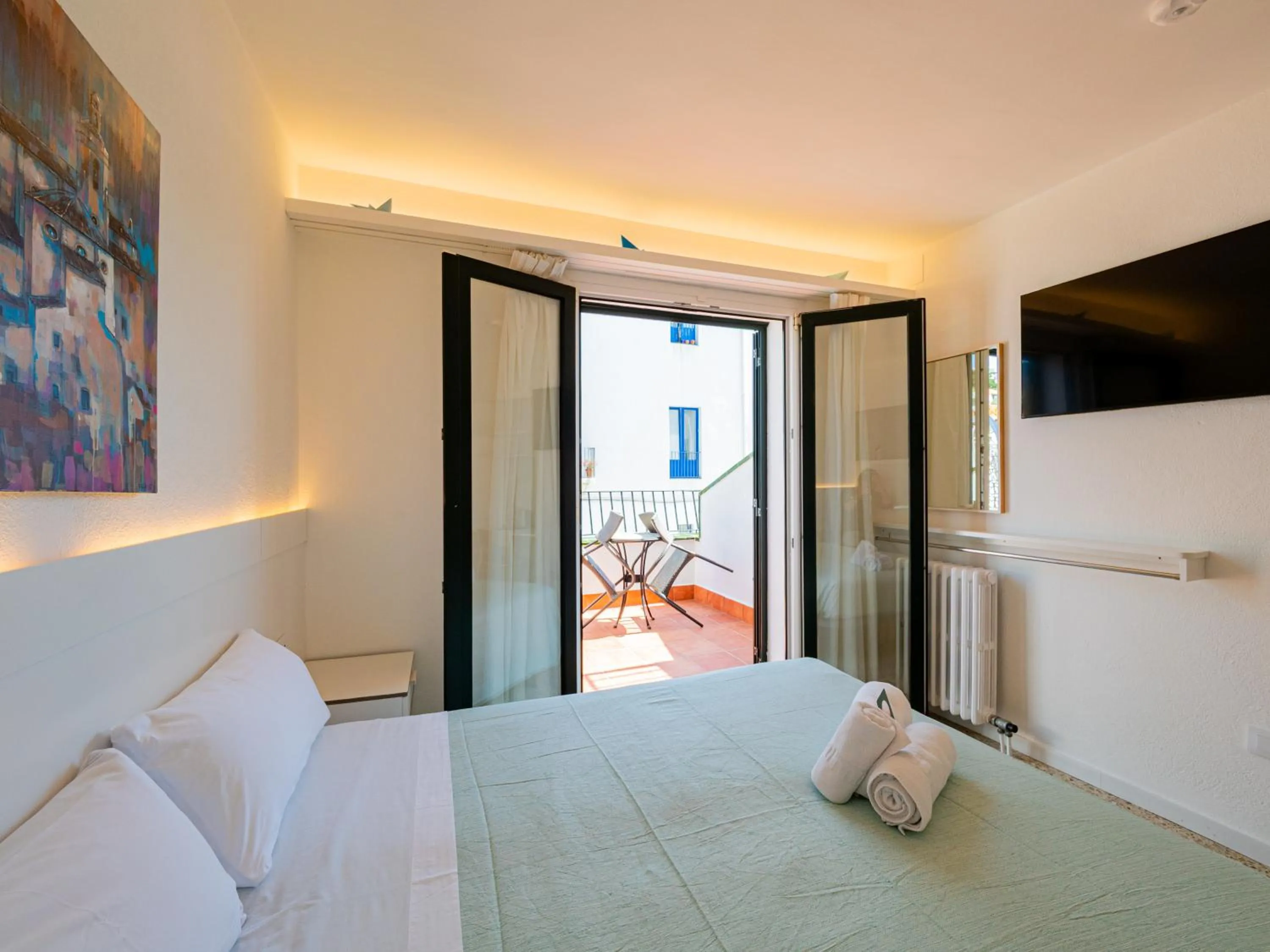 Bed in Hostal Marina Cadaqués