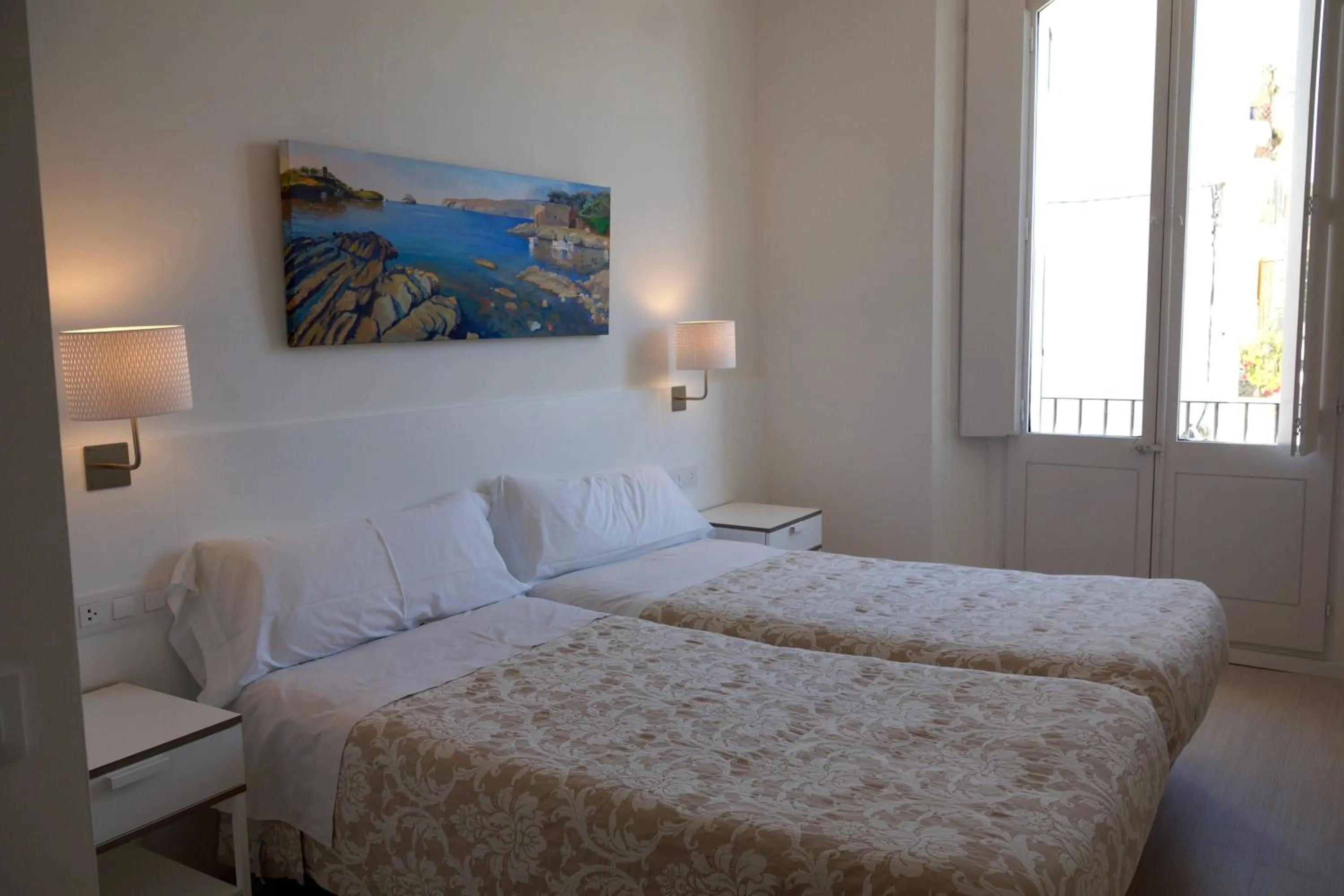 Bed in Hostal Marina Cadaqués