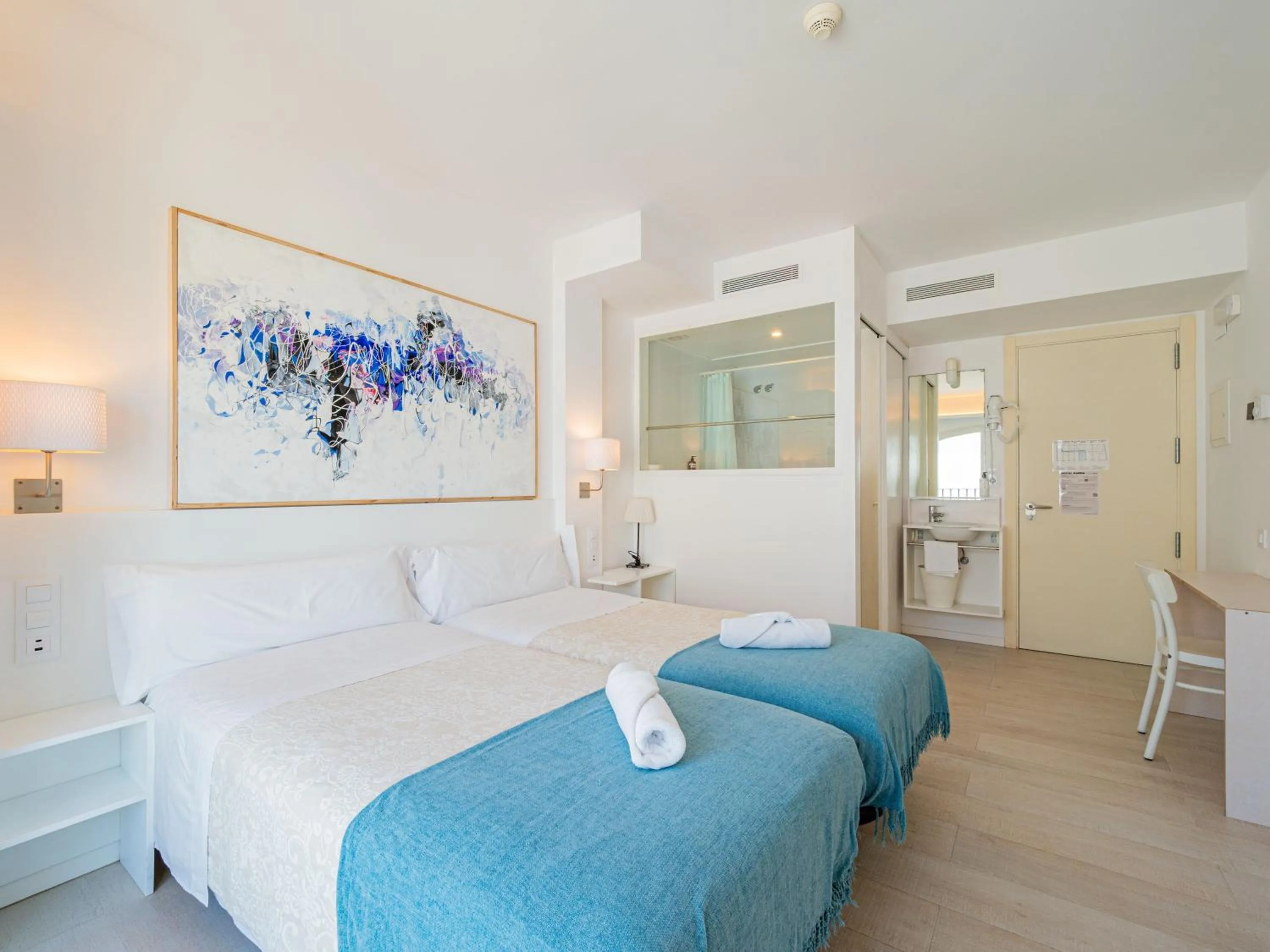 Bed in Hostal Marina Cadaqués