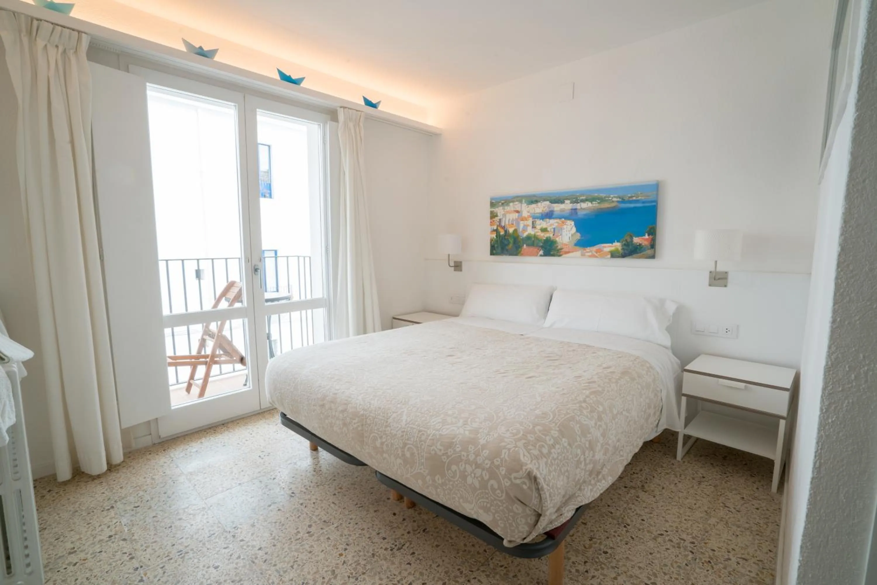 Bed in Hostal Marina Cadaqués