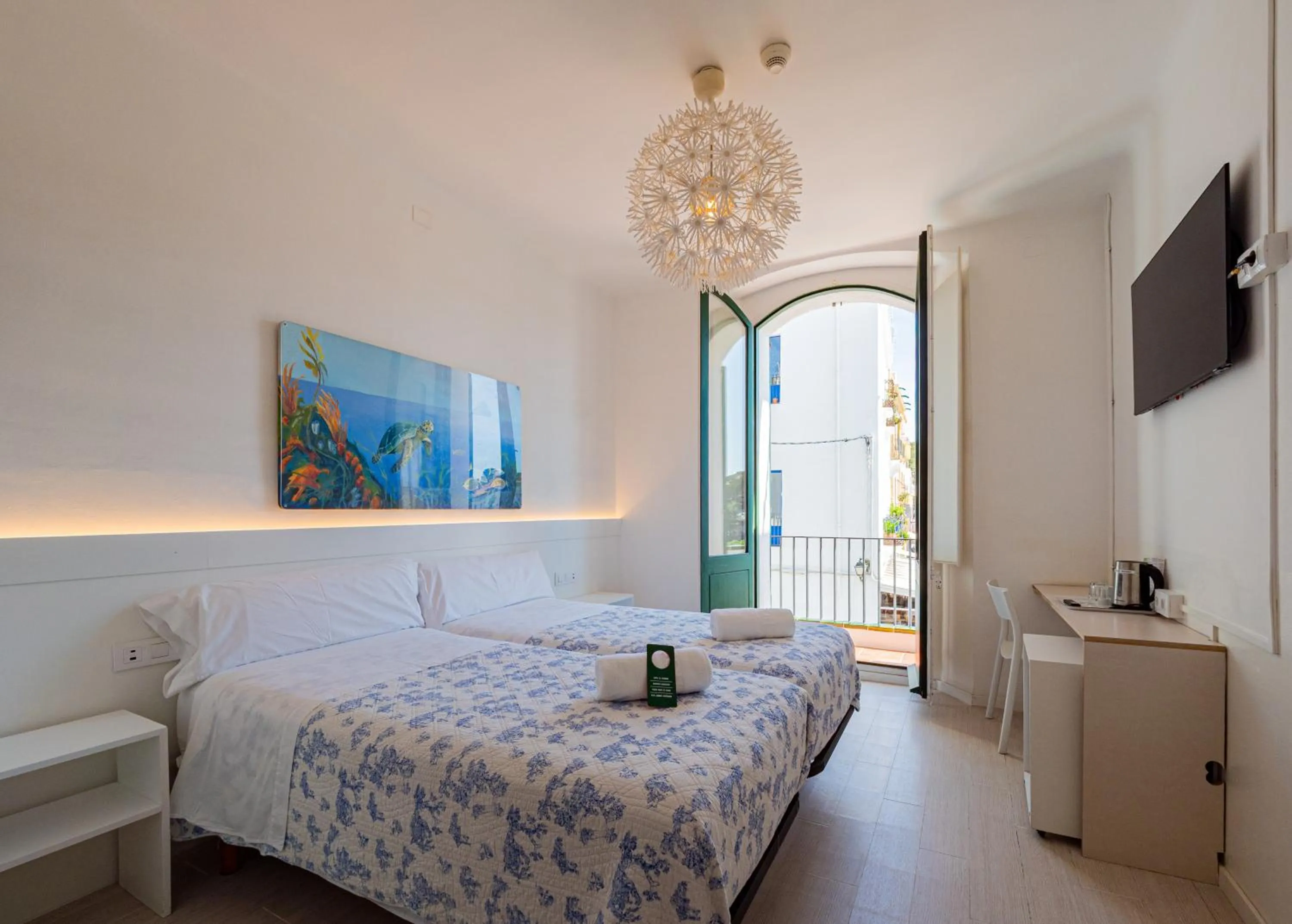 Bed in Hostal Marina Cadaqués