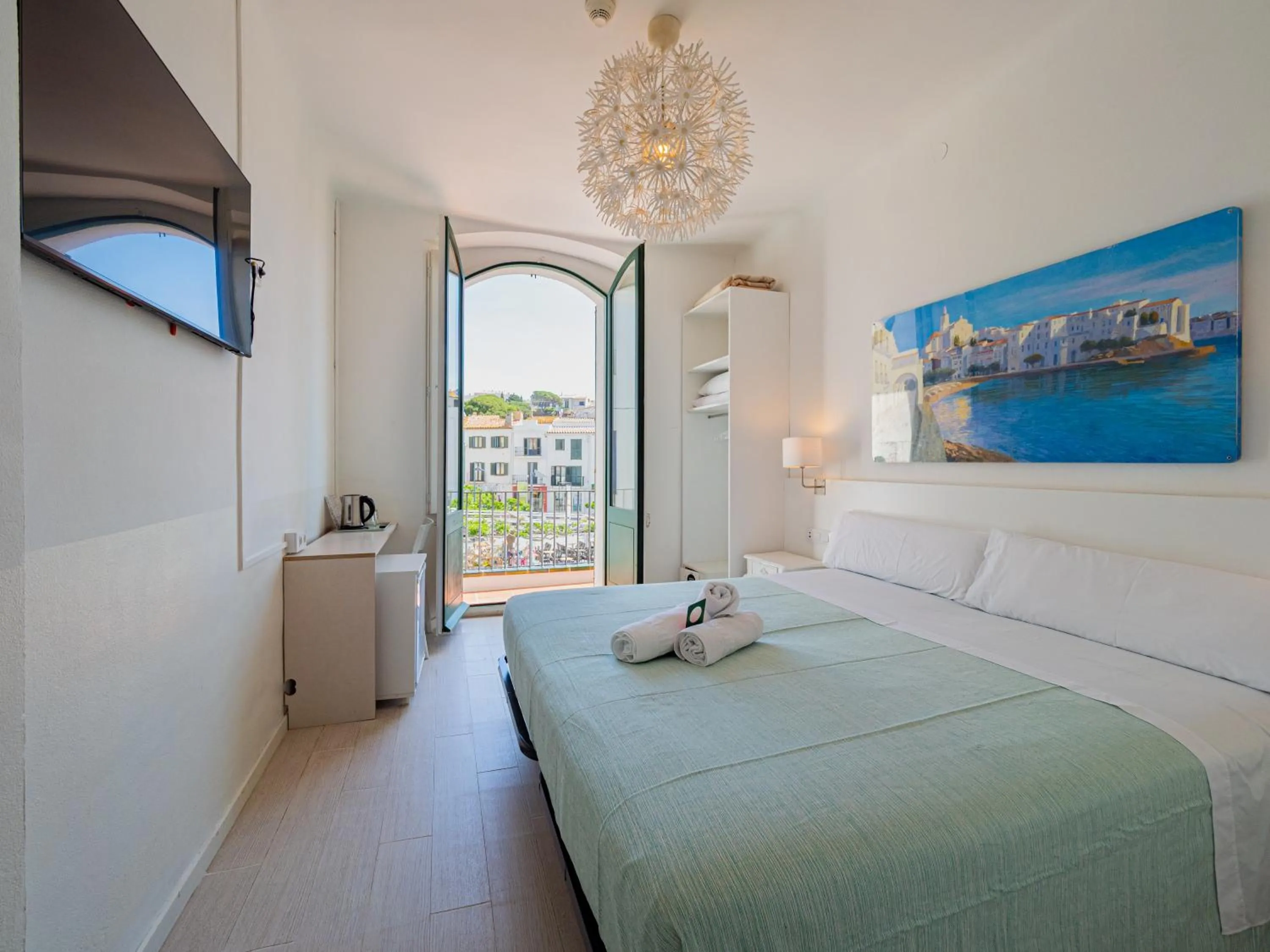 Bed in Hostal Marina Cadaqués