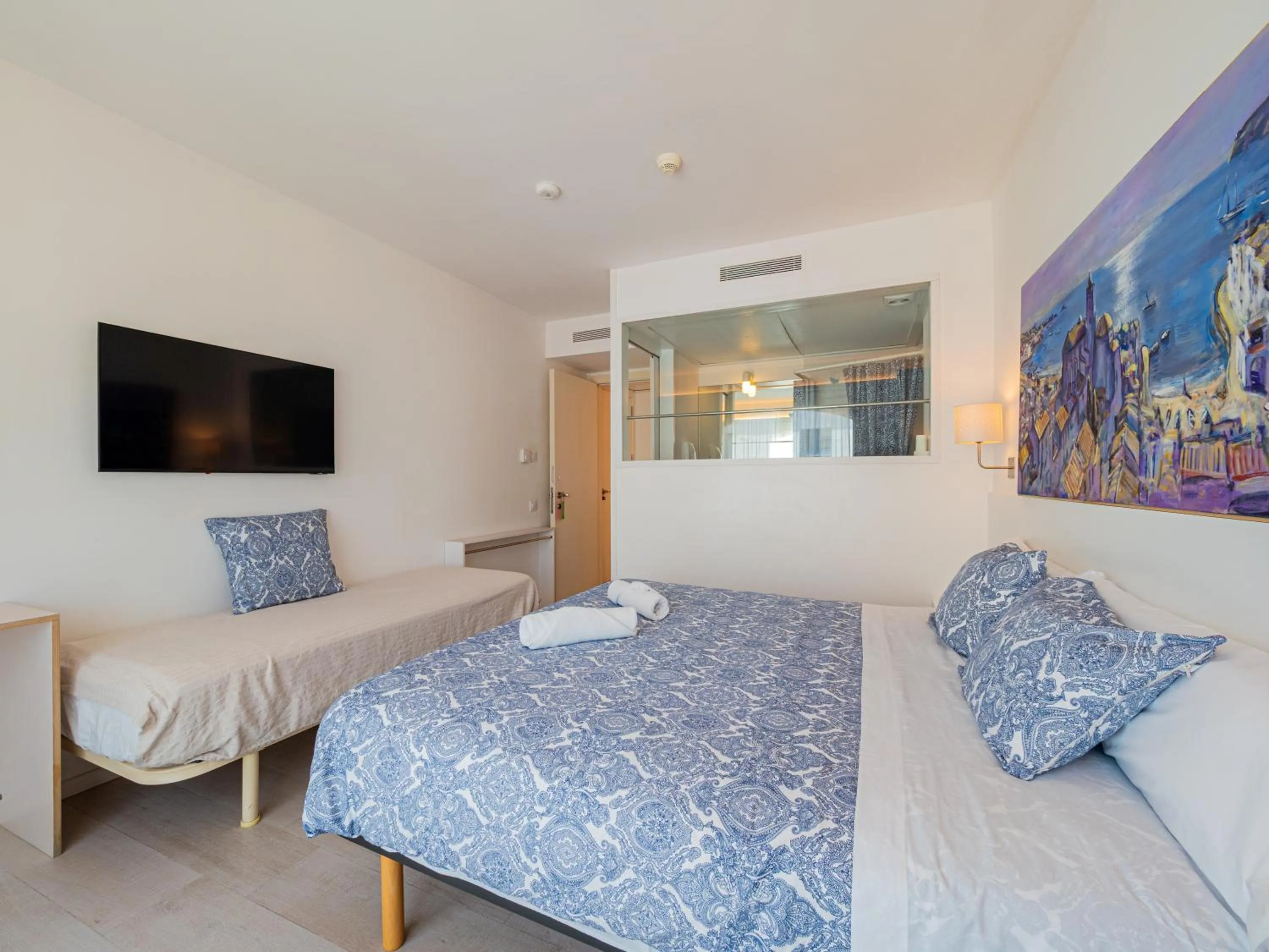 Bed in Hostal Marina Cadaqués