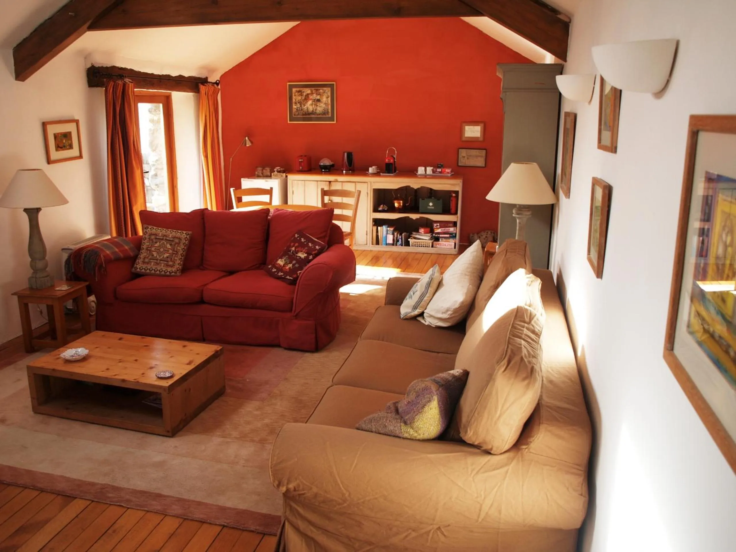 Living room in Bryn Teg Barn