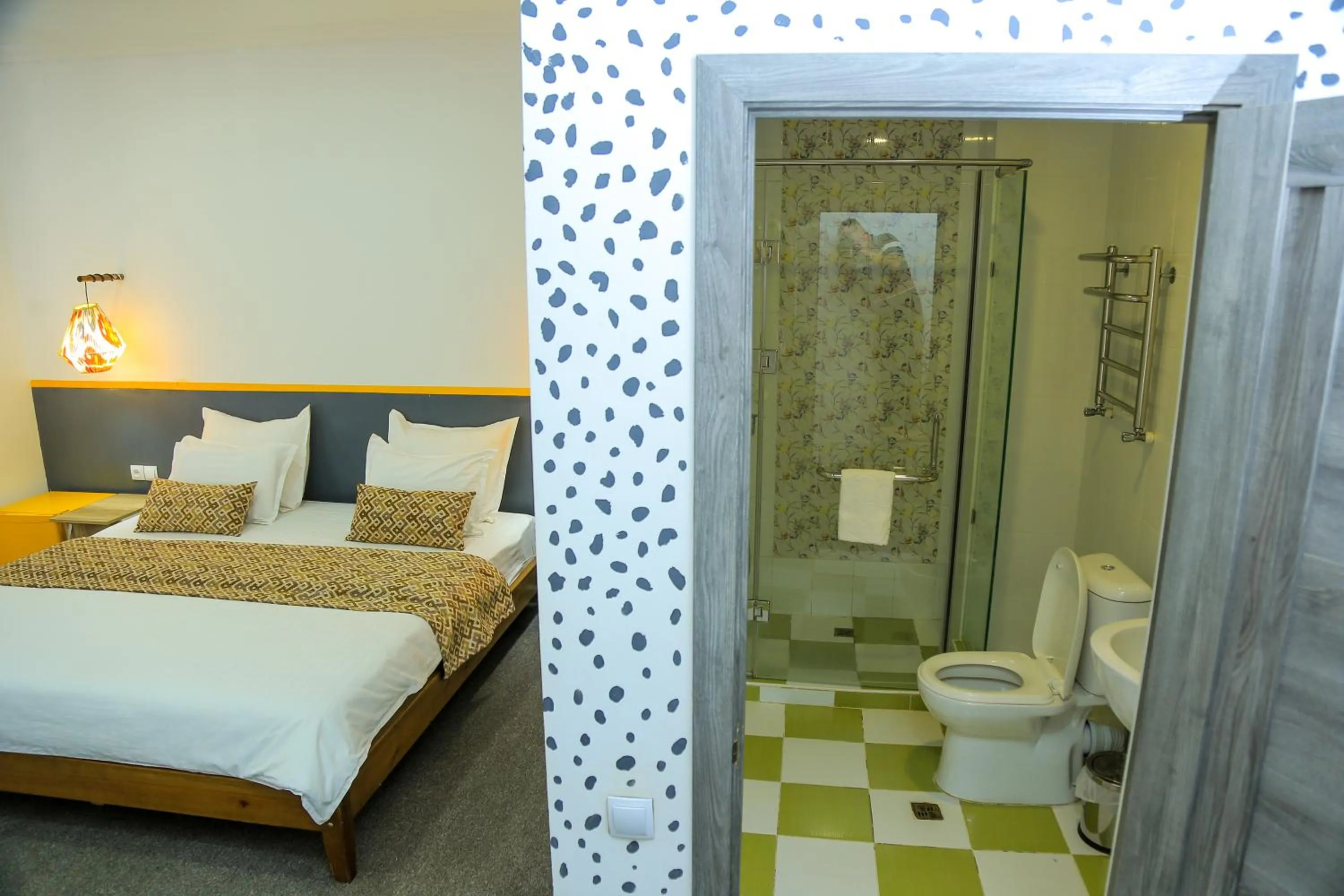 Shower, Bed in ART SAMARQAND hotel