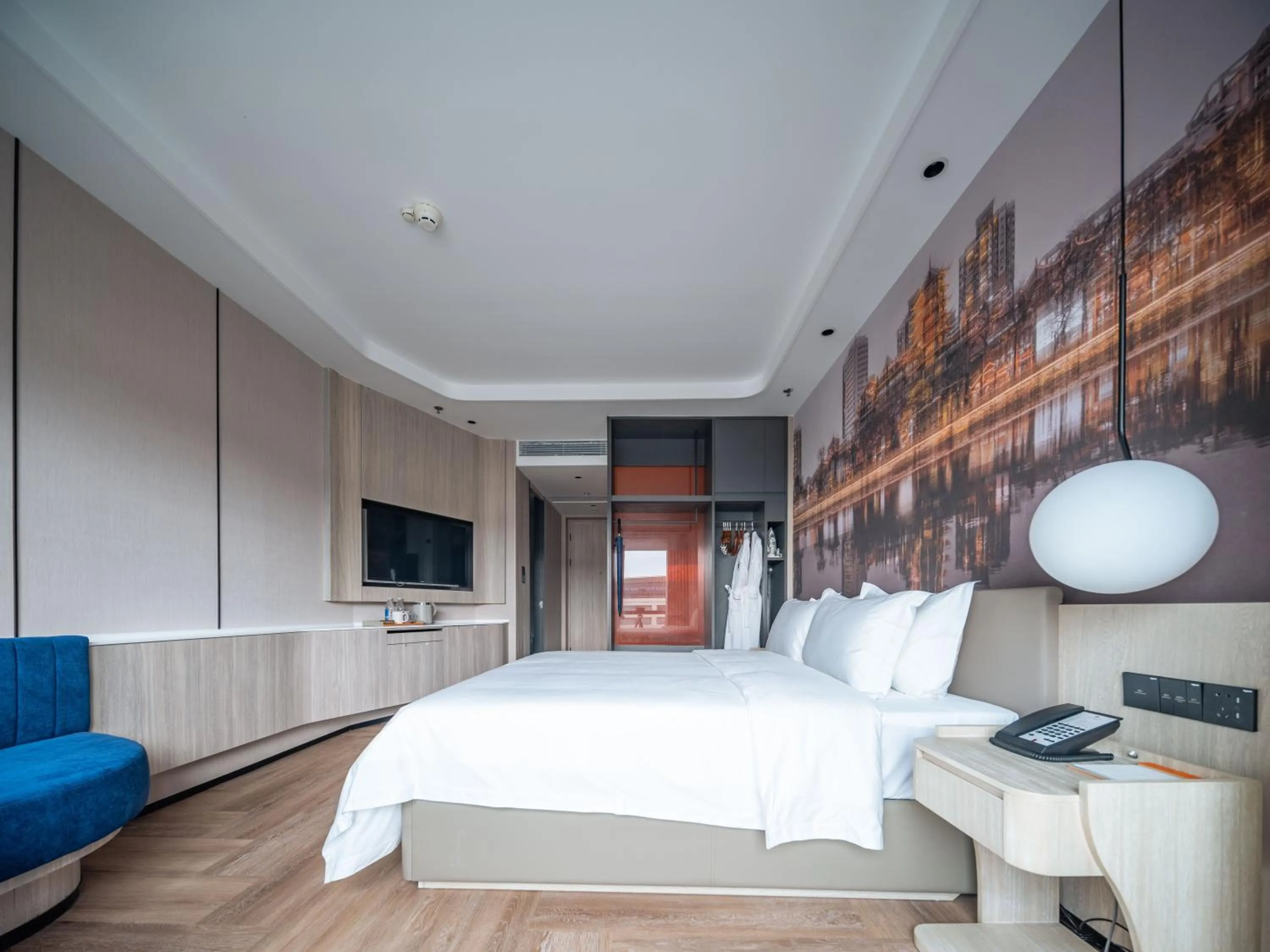 Bed in Tianfu Joyhub Cheer Hotel