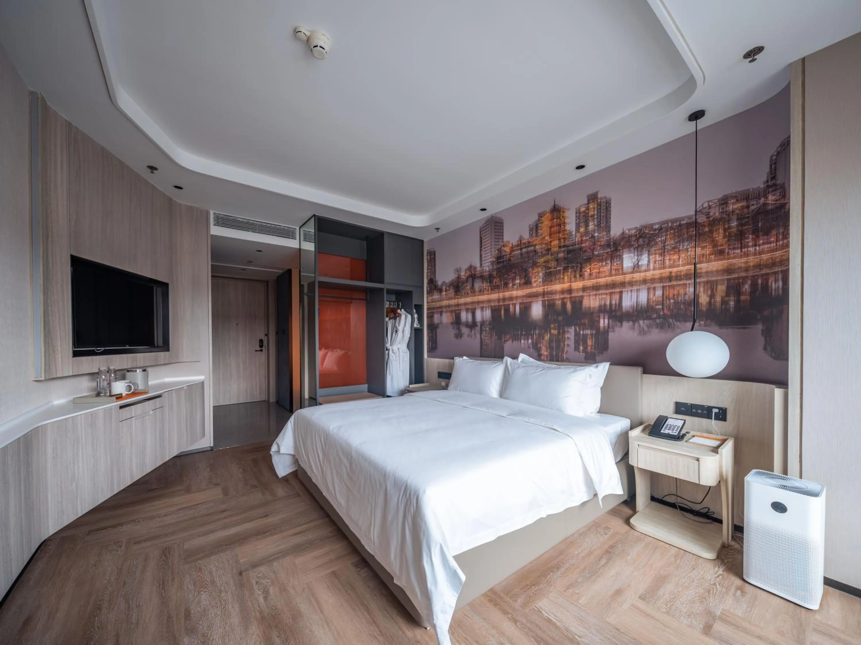 Bed in Tianfu Joyhub Cheer Hotel