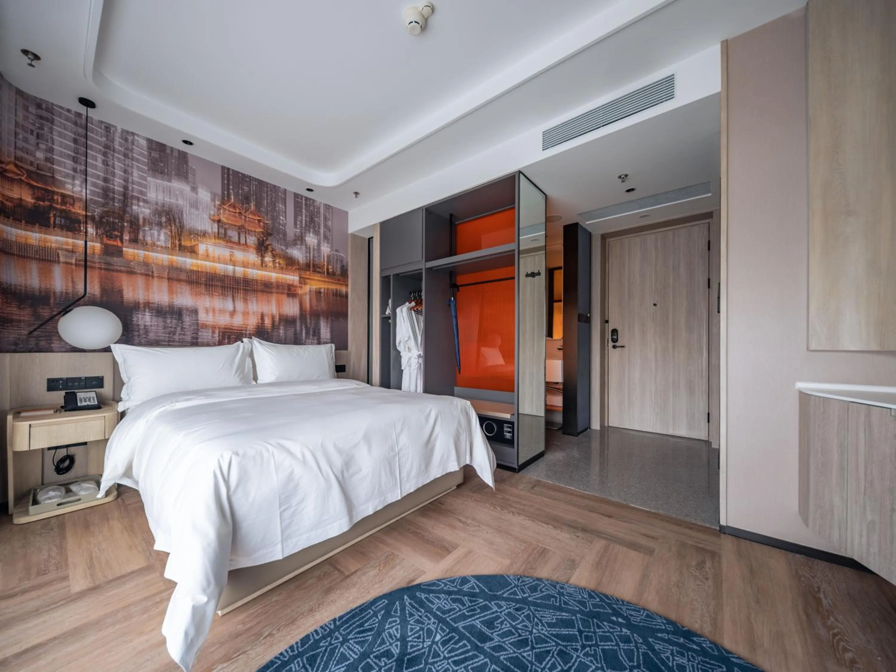 Bed in Tianfu Joyhub Cheer Hotel