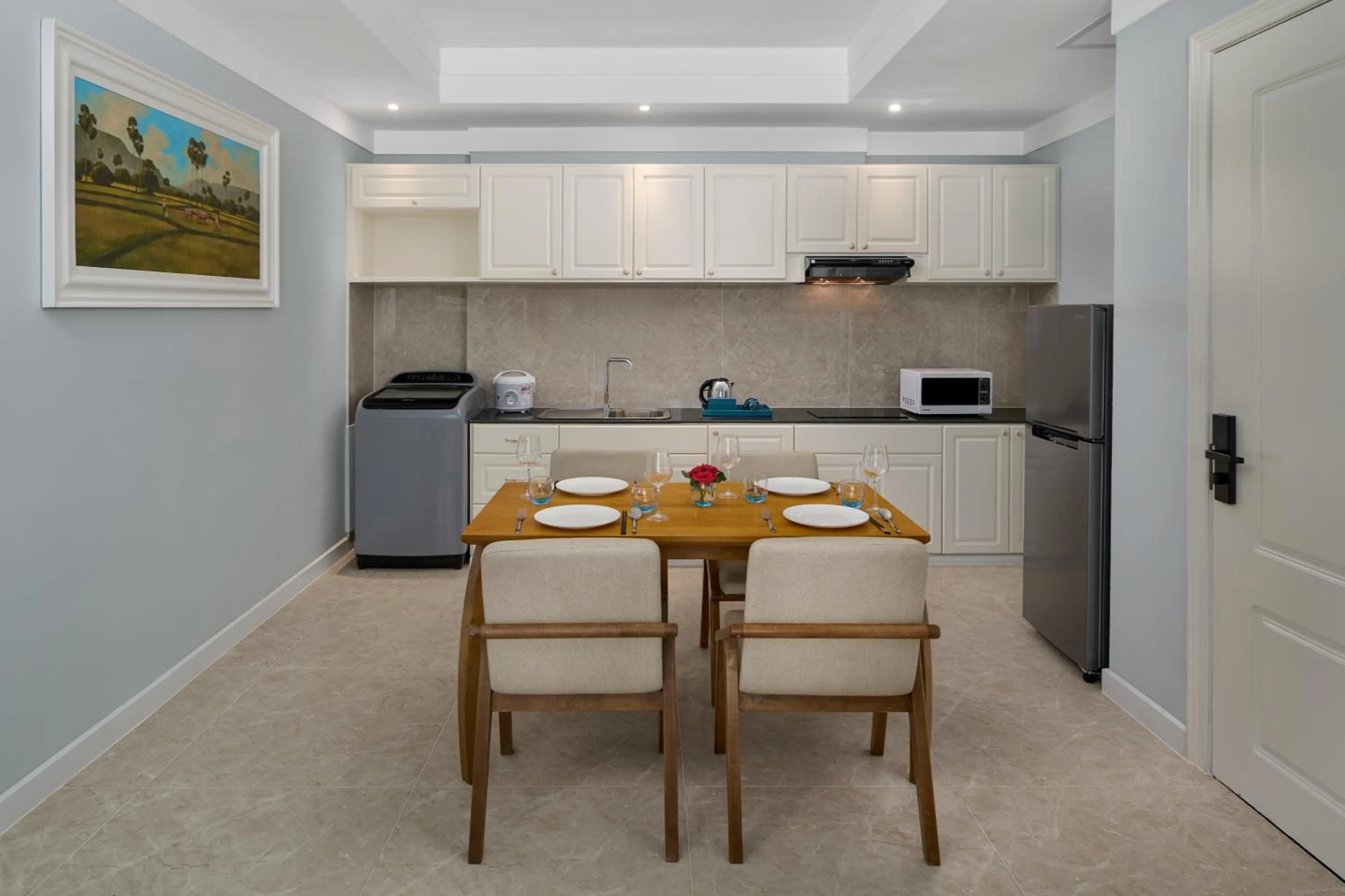 Kitchen or kitchenette in Wyndham Grand Phnom Penh Capital