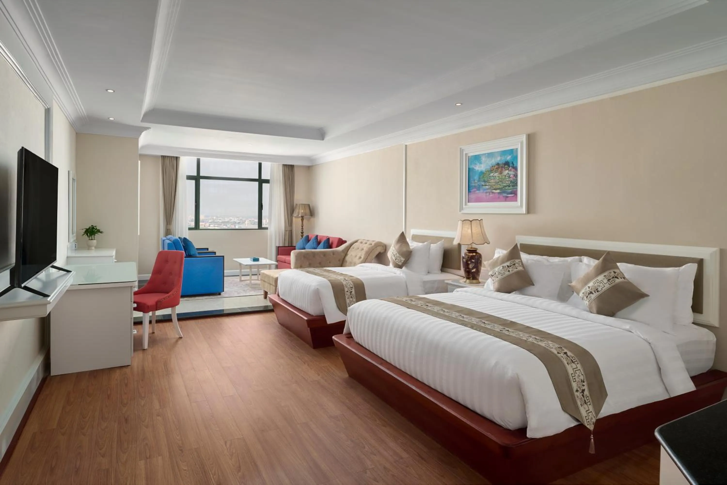 Bedroom, Bed in Wyndham Grand Phnom Penh Capital