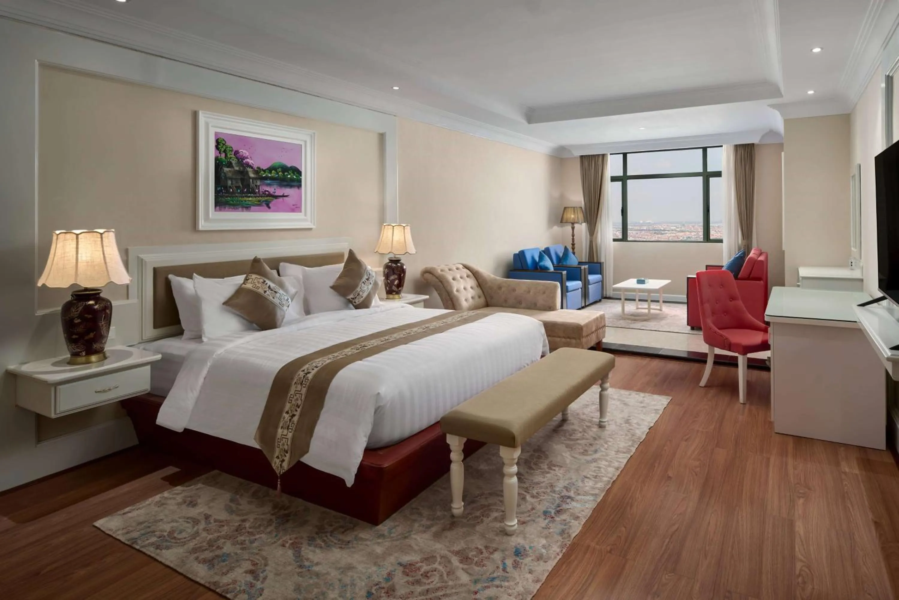 Photo of the whole room, Bed in Wyndham Grand Phnom Penh Capital