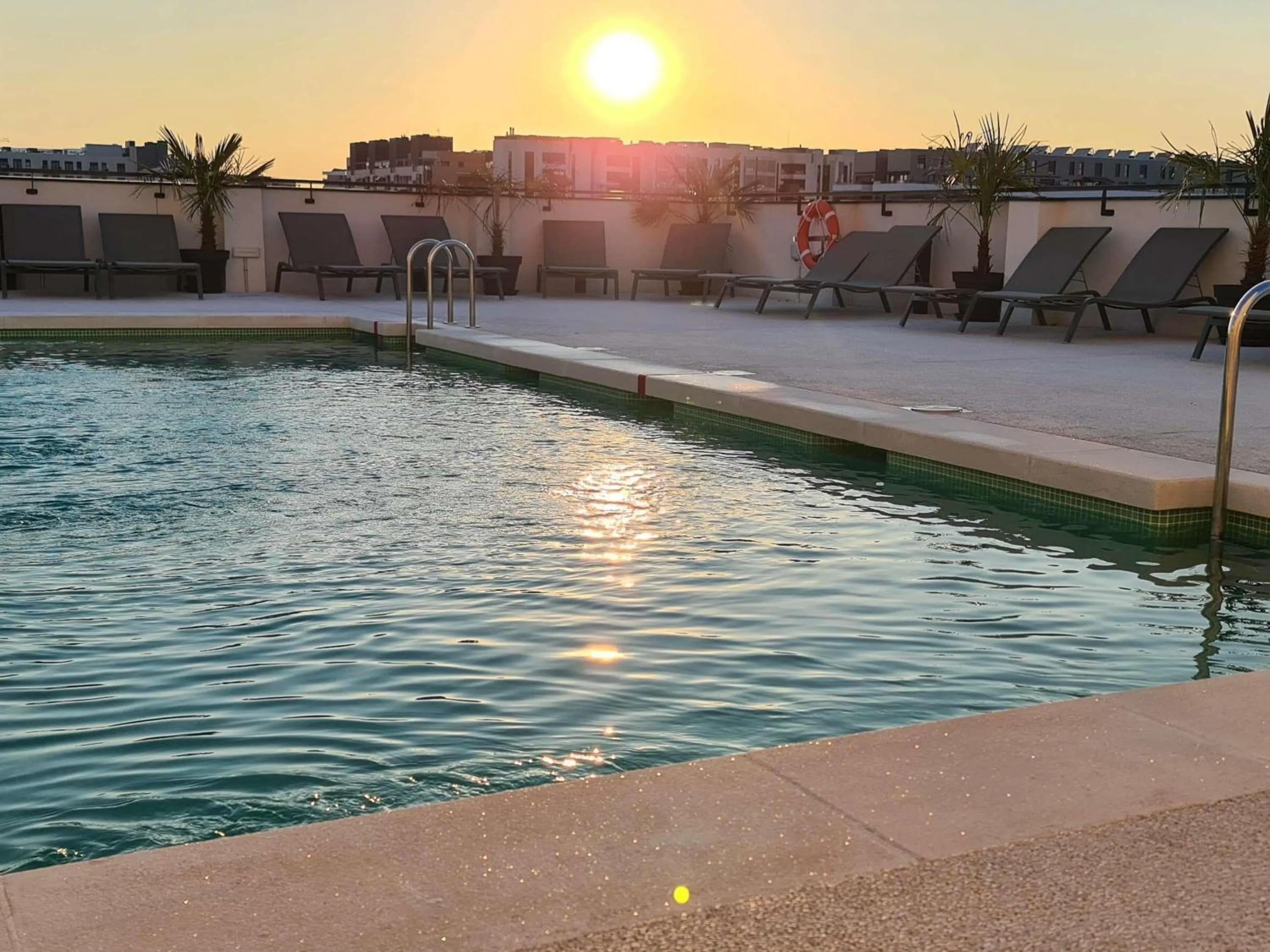 Pool view in Ibis Styles Madrid Airport Valdebebas