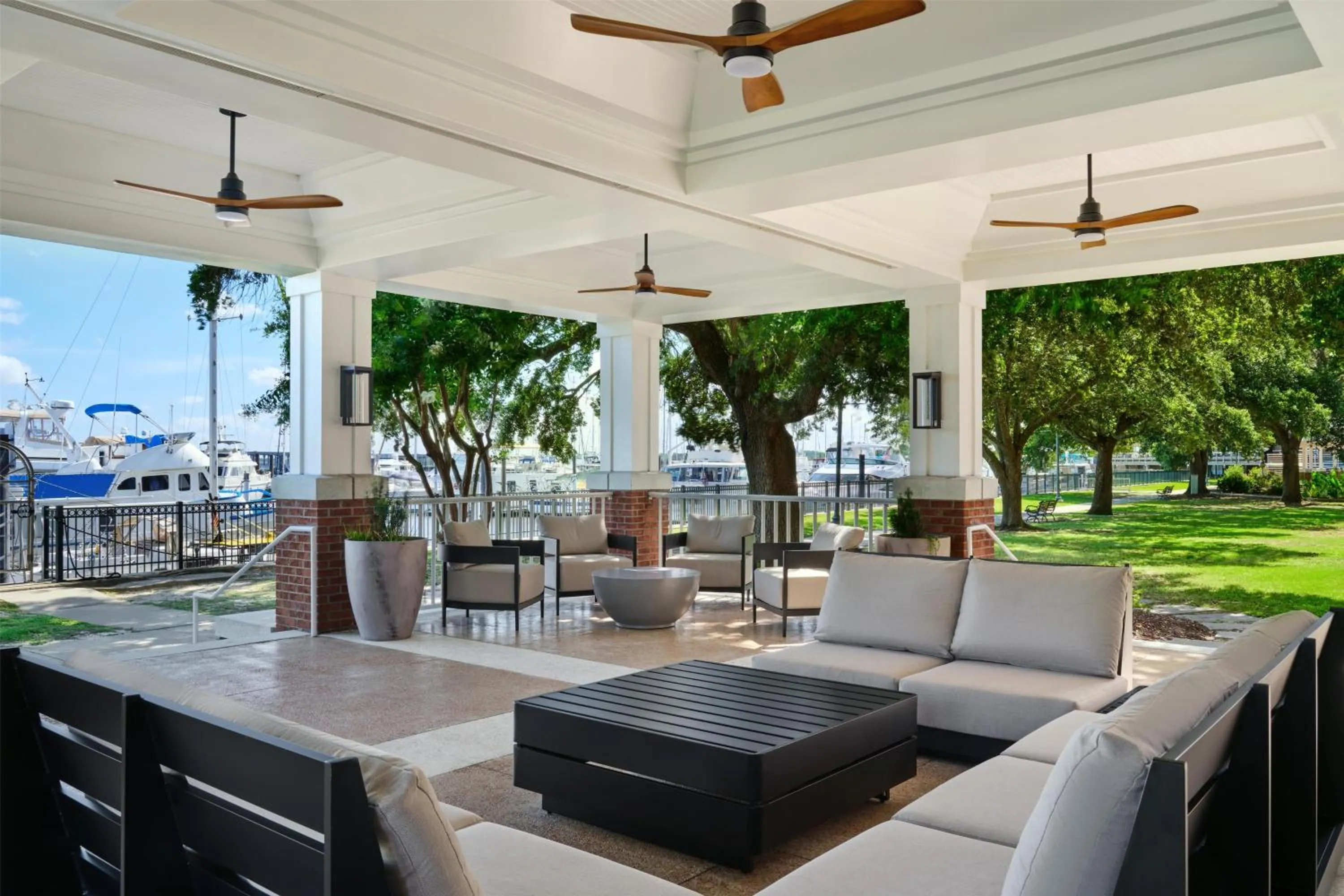 Patio in Tryon Riverfront Inn New Bern, Tapestry Collection By Hilton