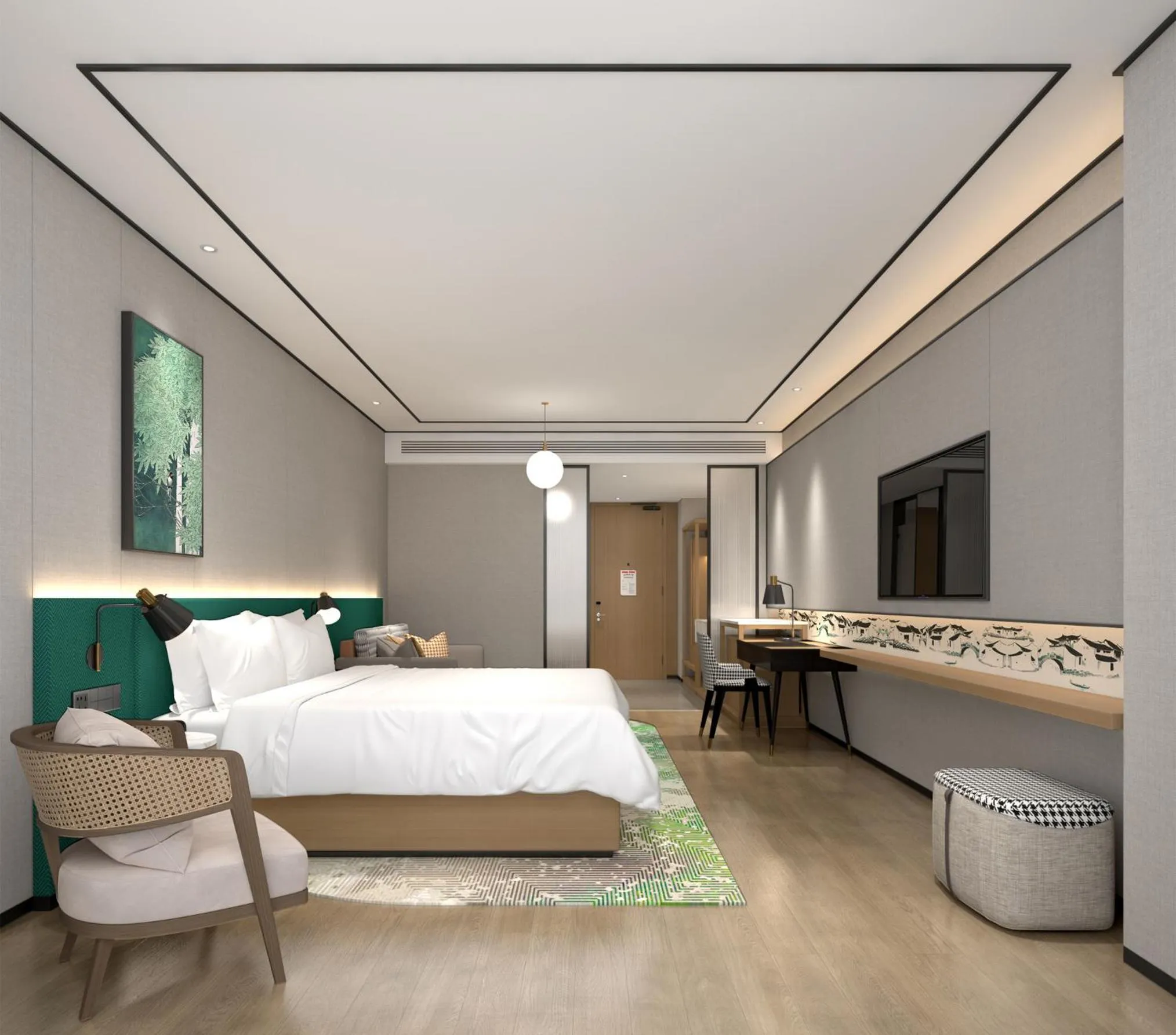 Bed in Hilton Garden Inn Suzhou Kunshan