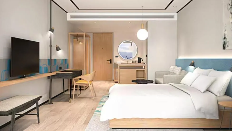 Bed in Hilton Garden Inn Tianjin Five Great Avenues