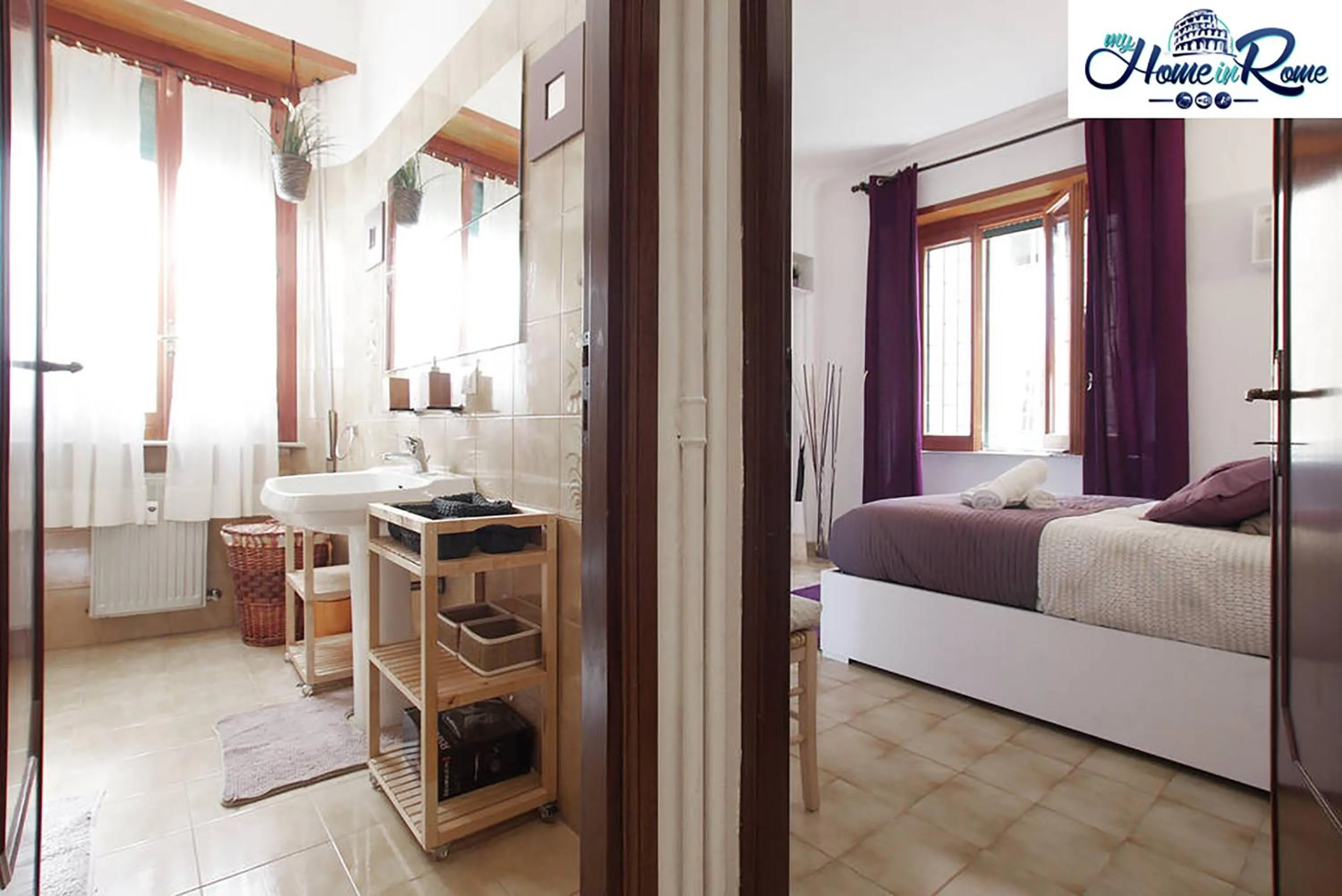 View (from property/room), Bed in Appartamento di Nina