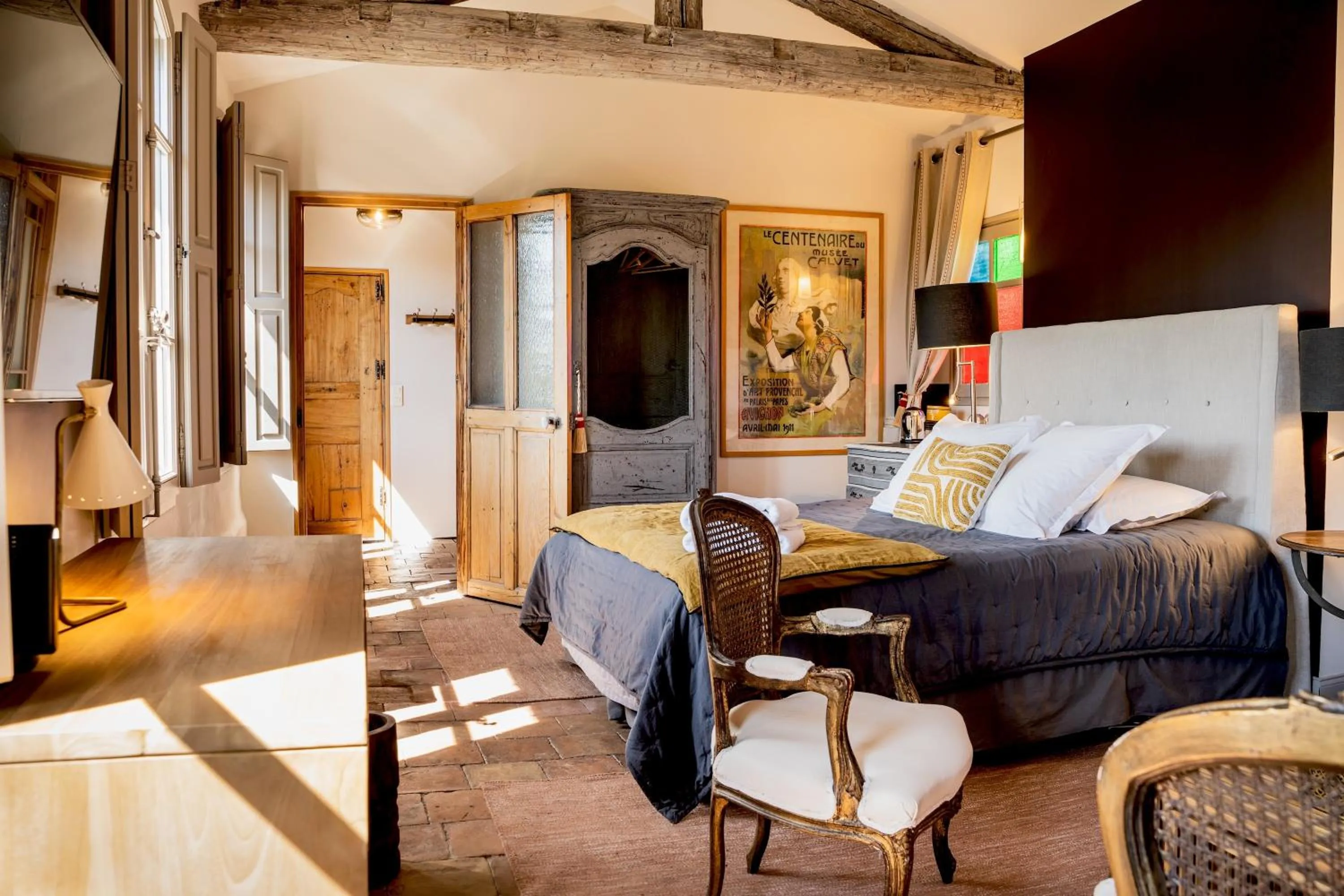 View (from property/room), Bed in Les Jardins de Baracane