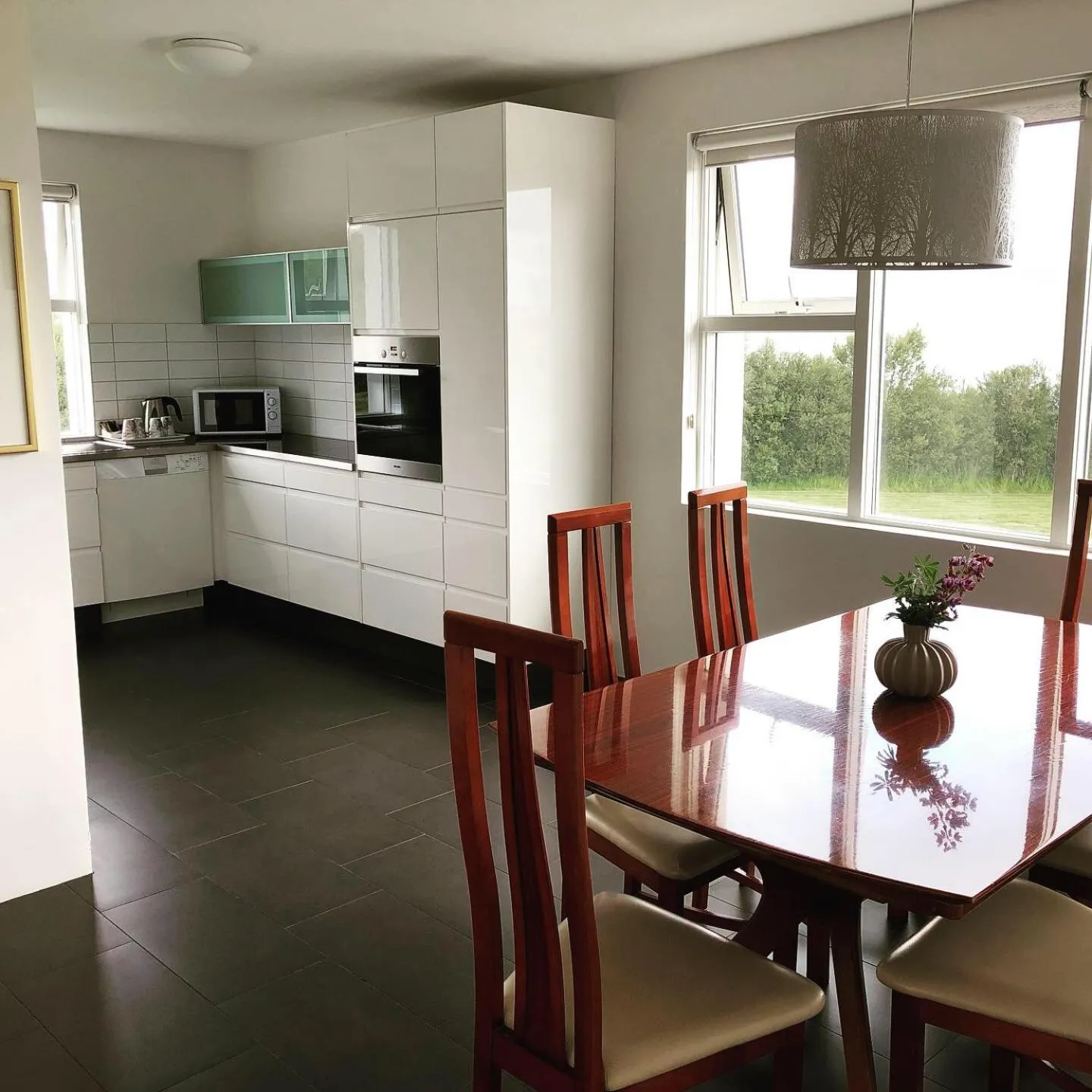 Kitchen or kitchenette in Apt. Hotel Hjalteyri