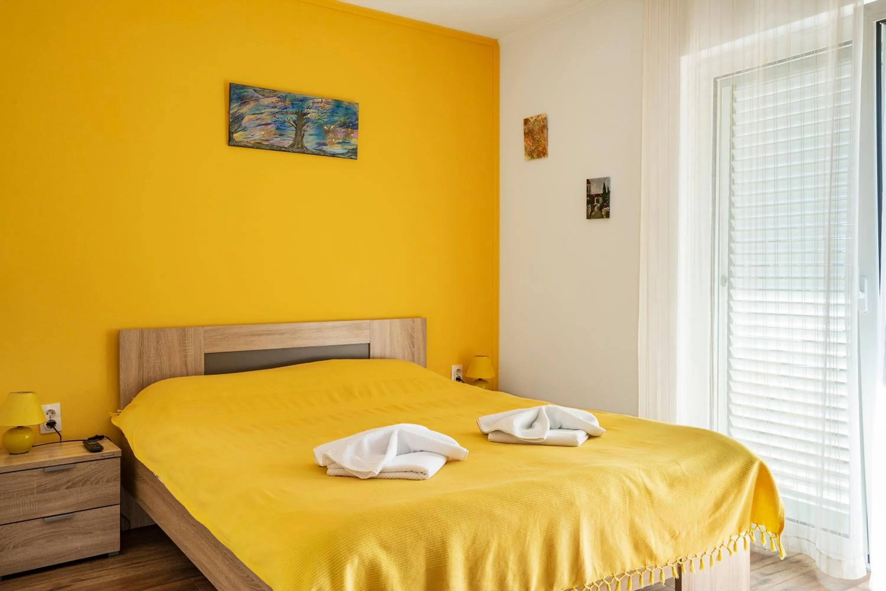Bed in Apartments Viktoria