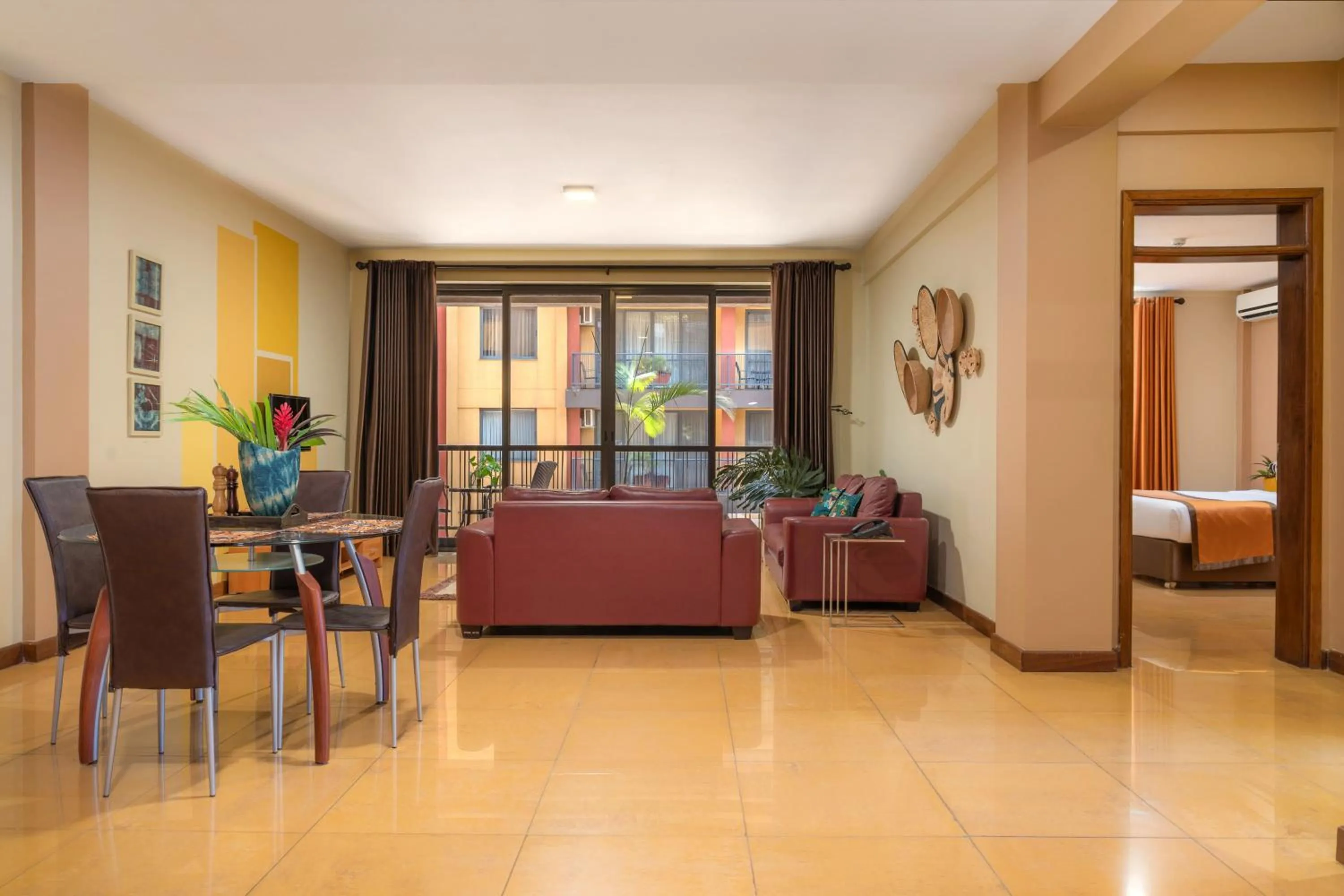 Living room in Bukoto Heights Apartments