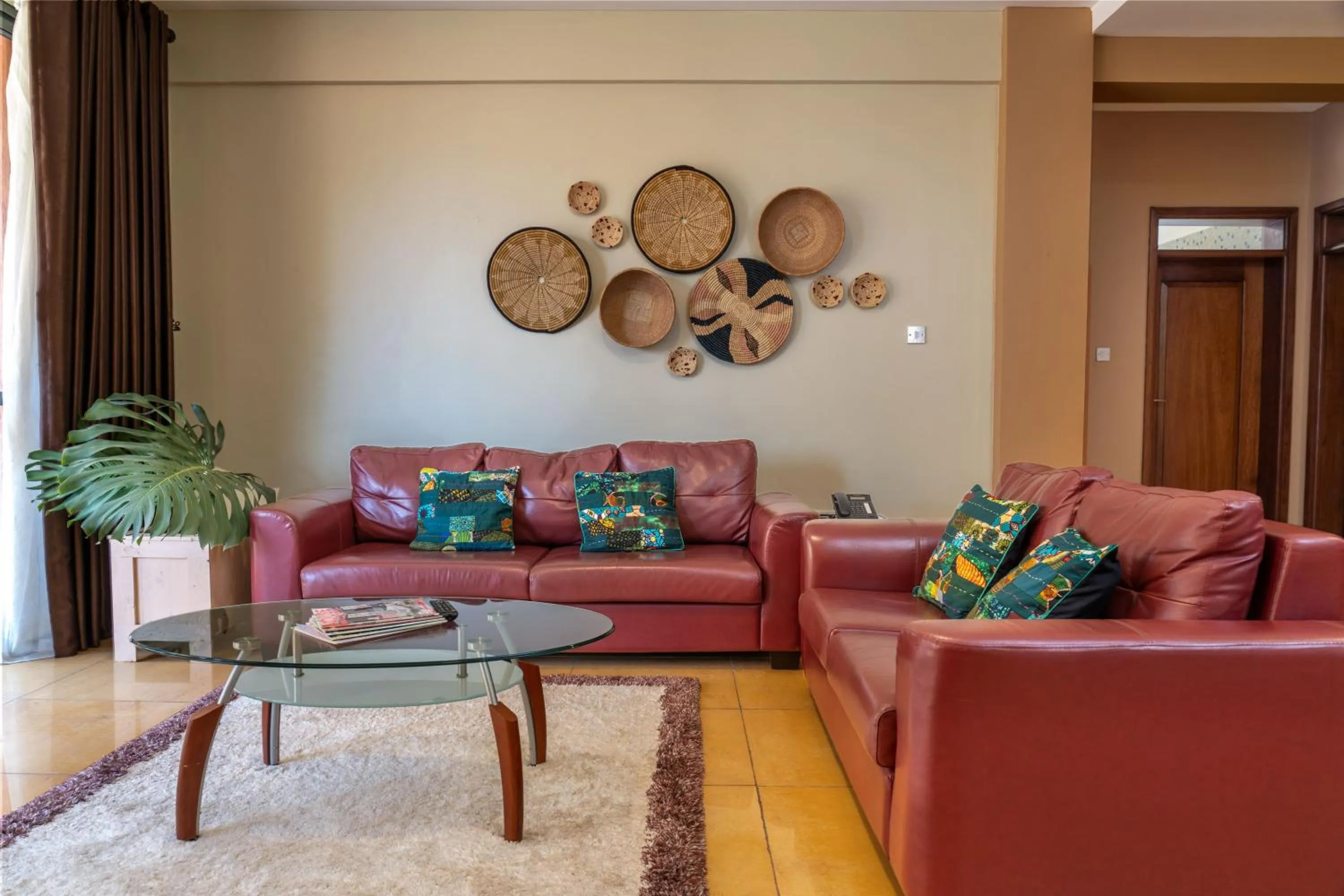 Living room in Bukoto Heights Apartments