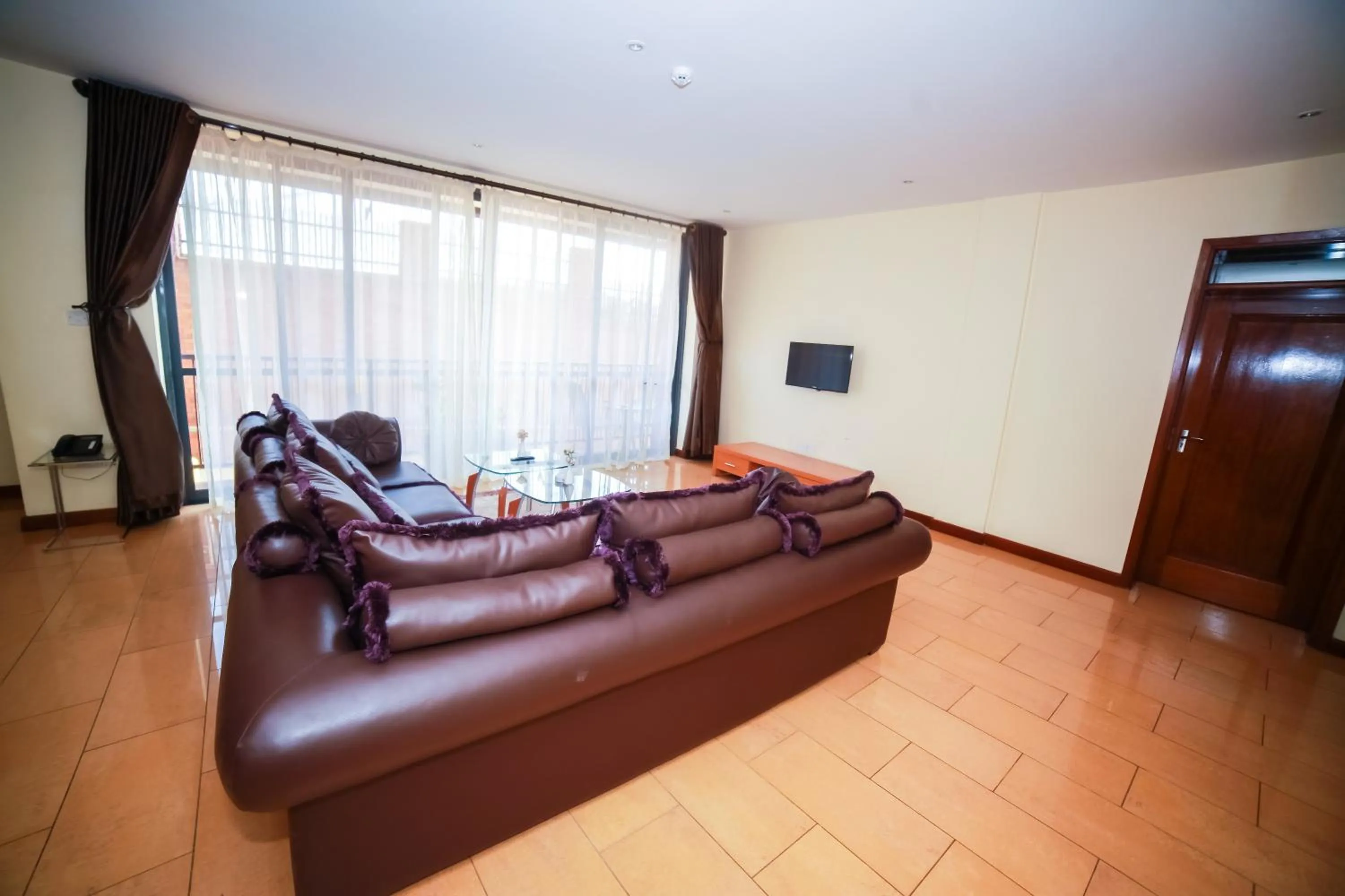 Living room in Bukoto Heights Apartments
