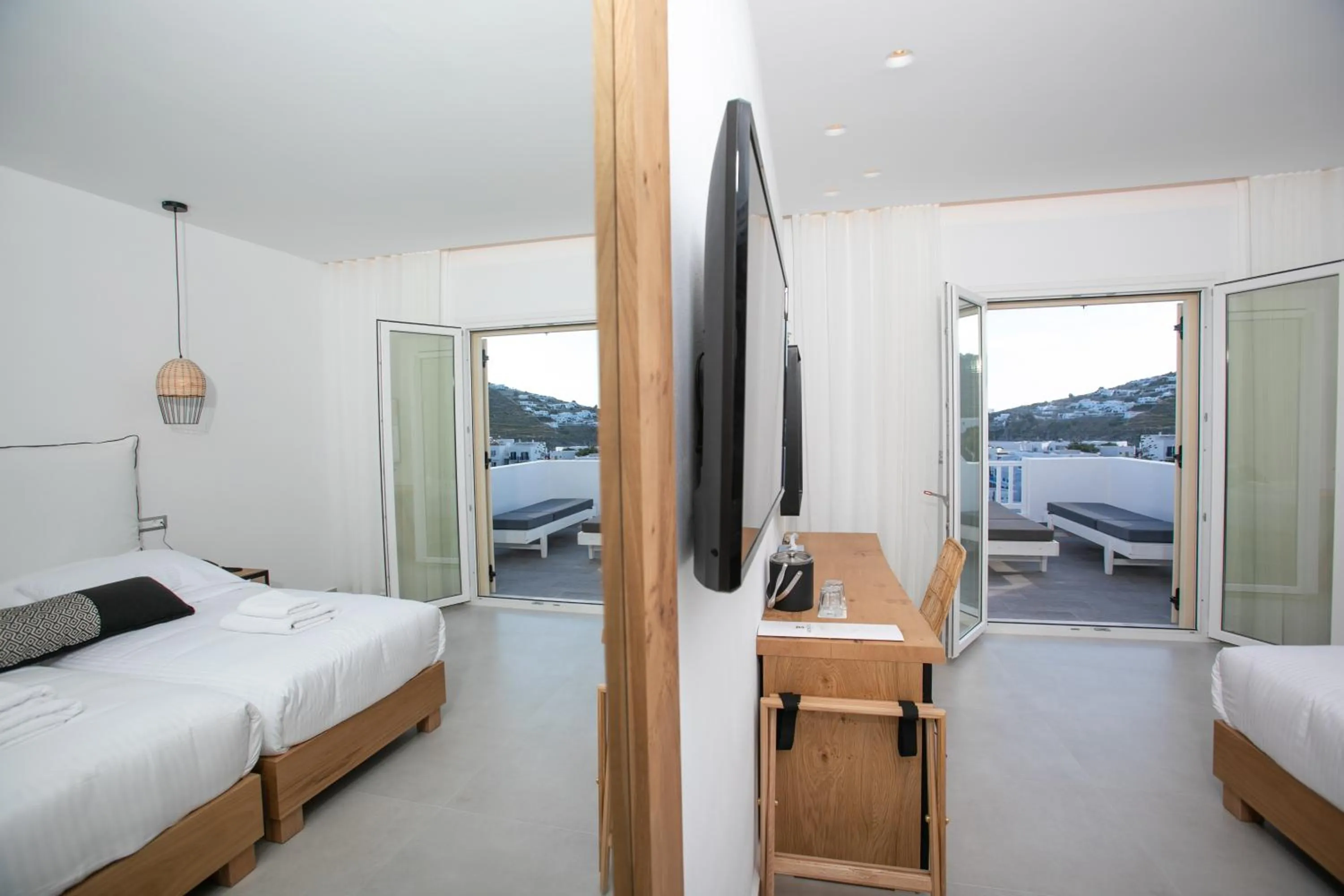 Deluxe Family Room with Side Sea View in The George Hotel Mykonos