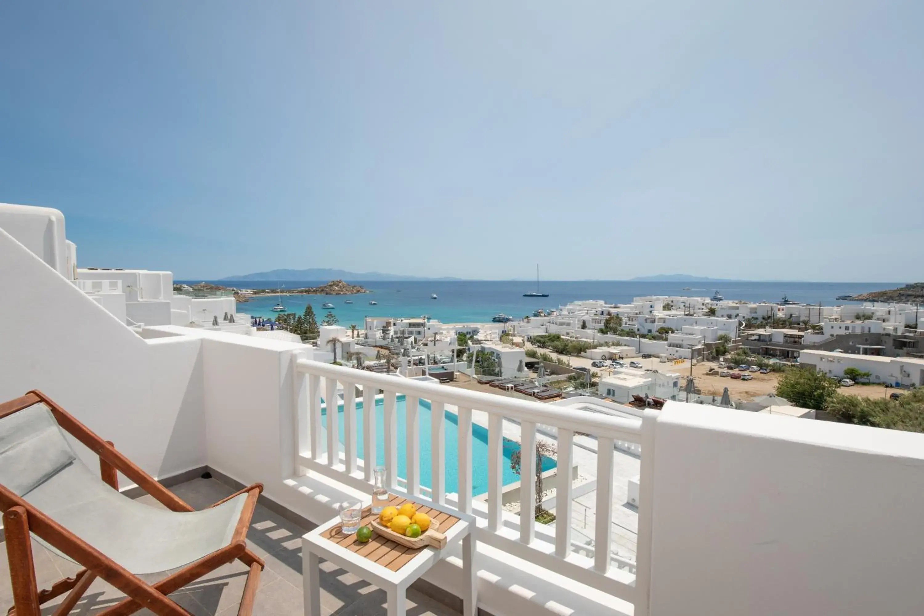 Deluxe Triple Room with Sea View in The George Hotel Mykonos Deluxe Triple Room with Sea View in The George Hotel Mykonos