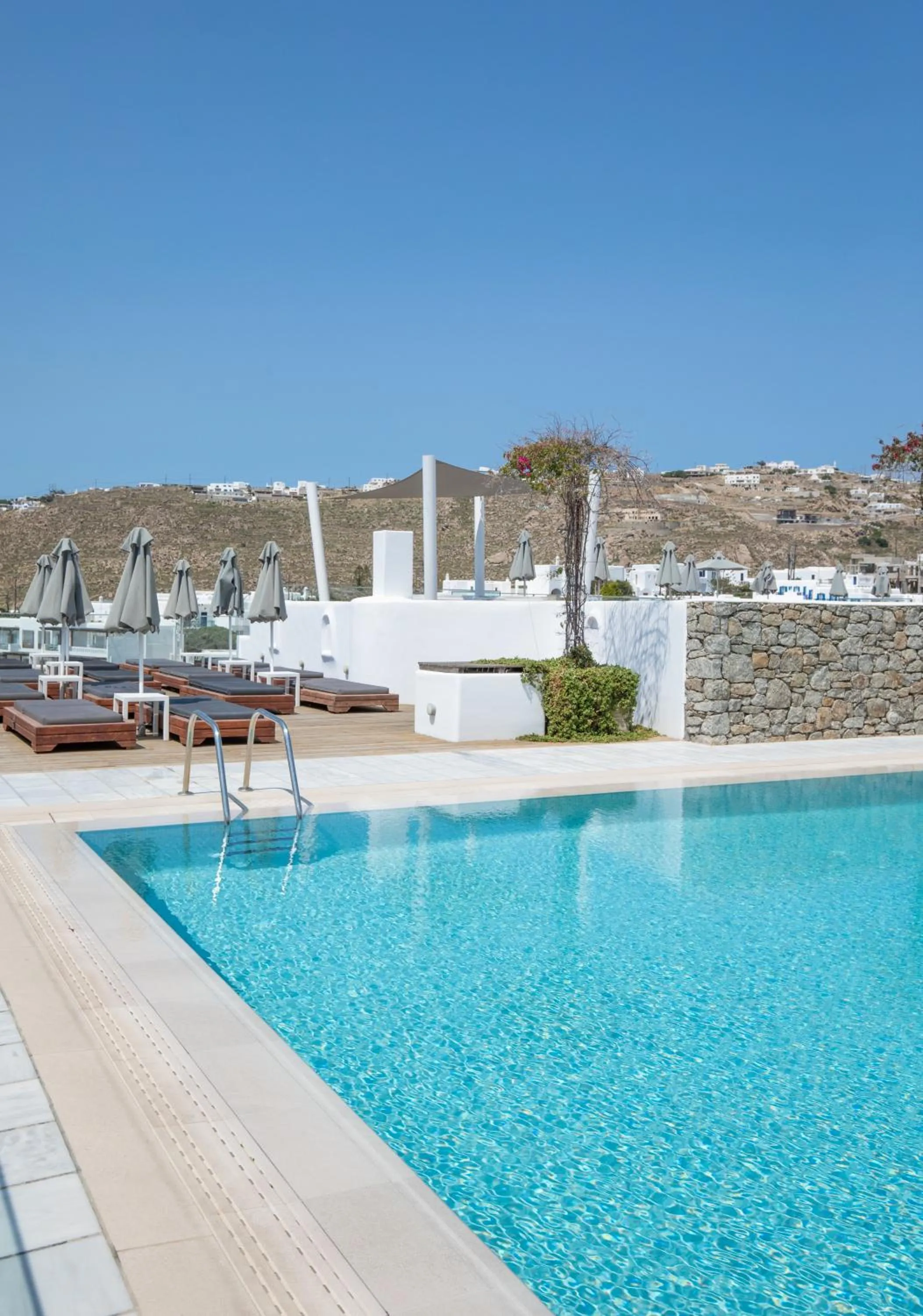 Pool view in The George Hotel Mykonos