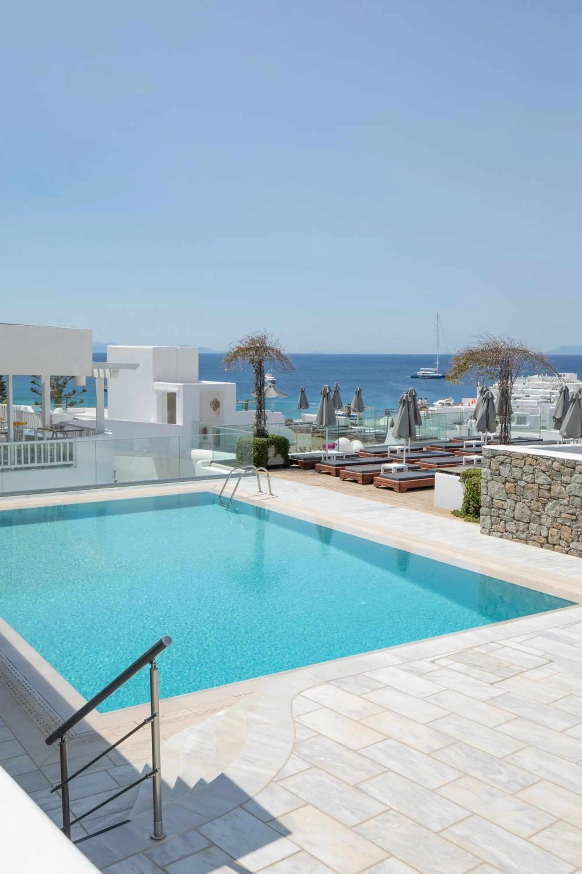 Pool view in The George Hotel Mykonos