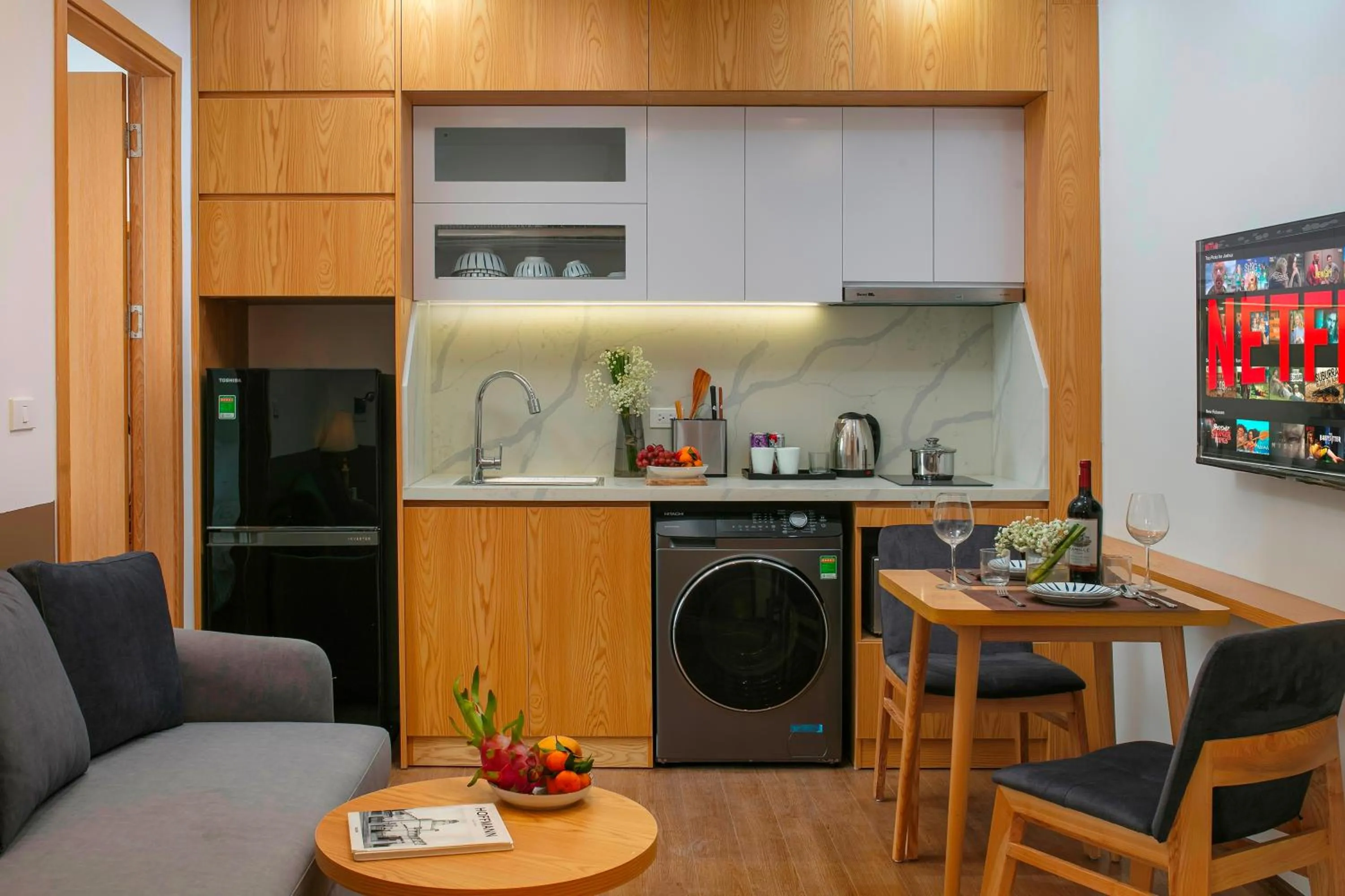 Kitchen or kitchenette in Westlake Pearl Apartment - Hotel & Pearl Spa