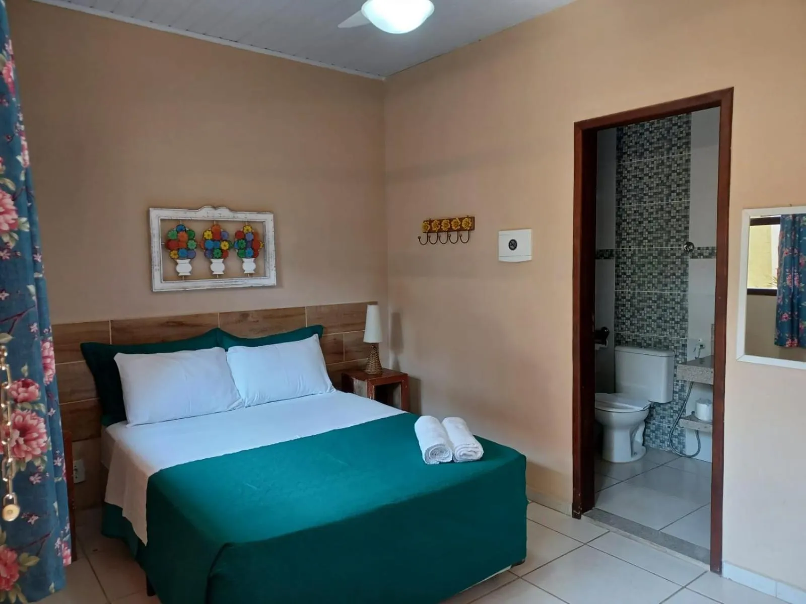 Bed in Pousada Casa do Bosque