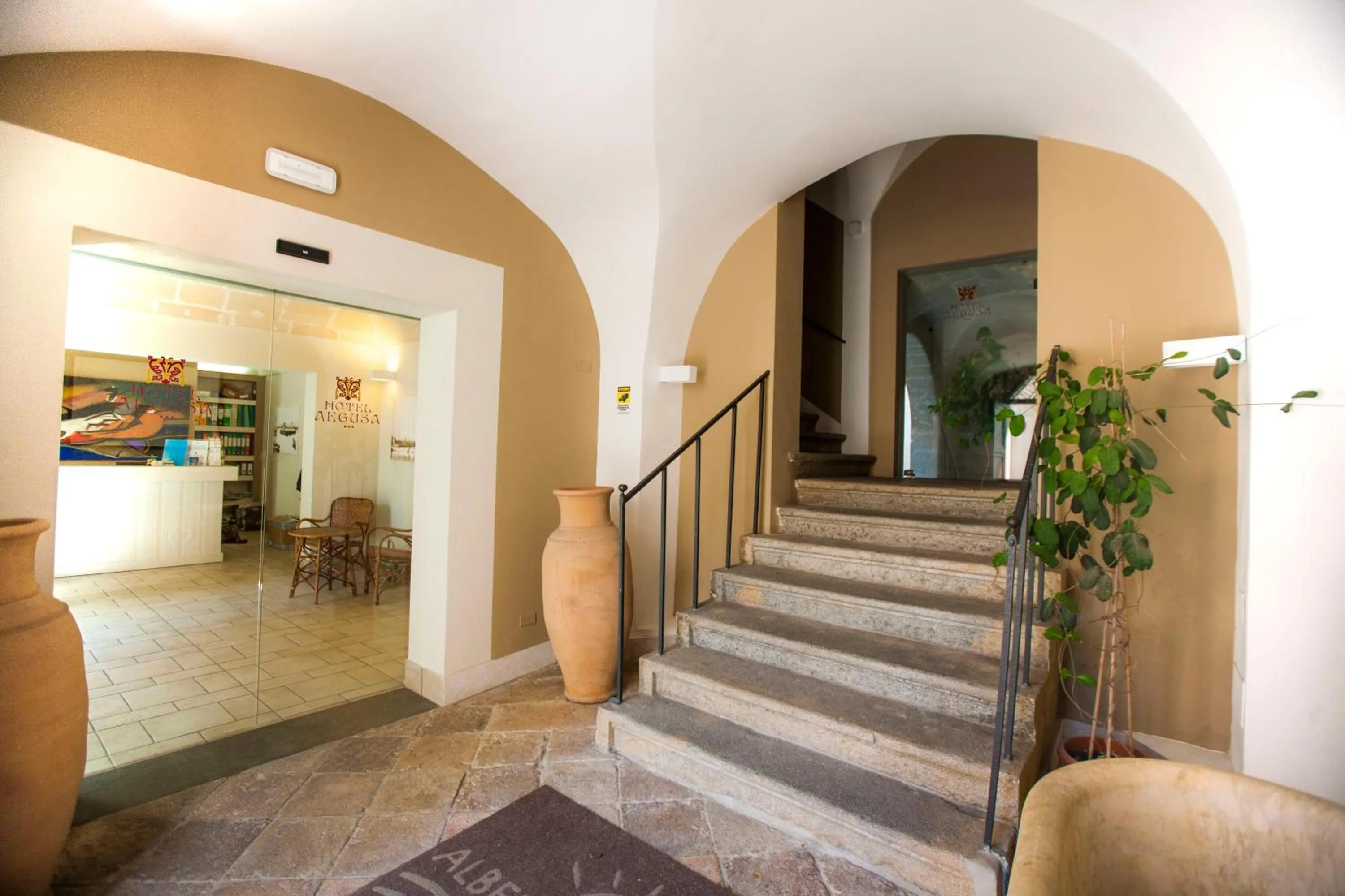 Lobby or reception in Aegusa Hotel