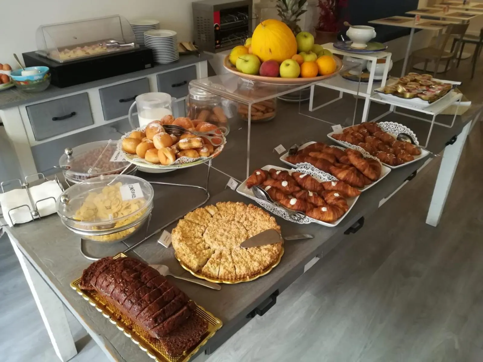 Buffet breakfast in Aegusa Hotel