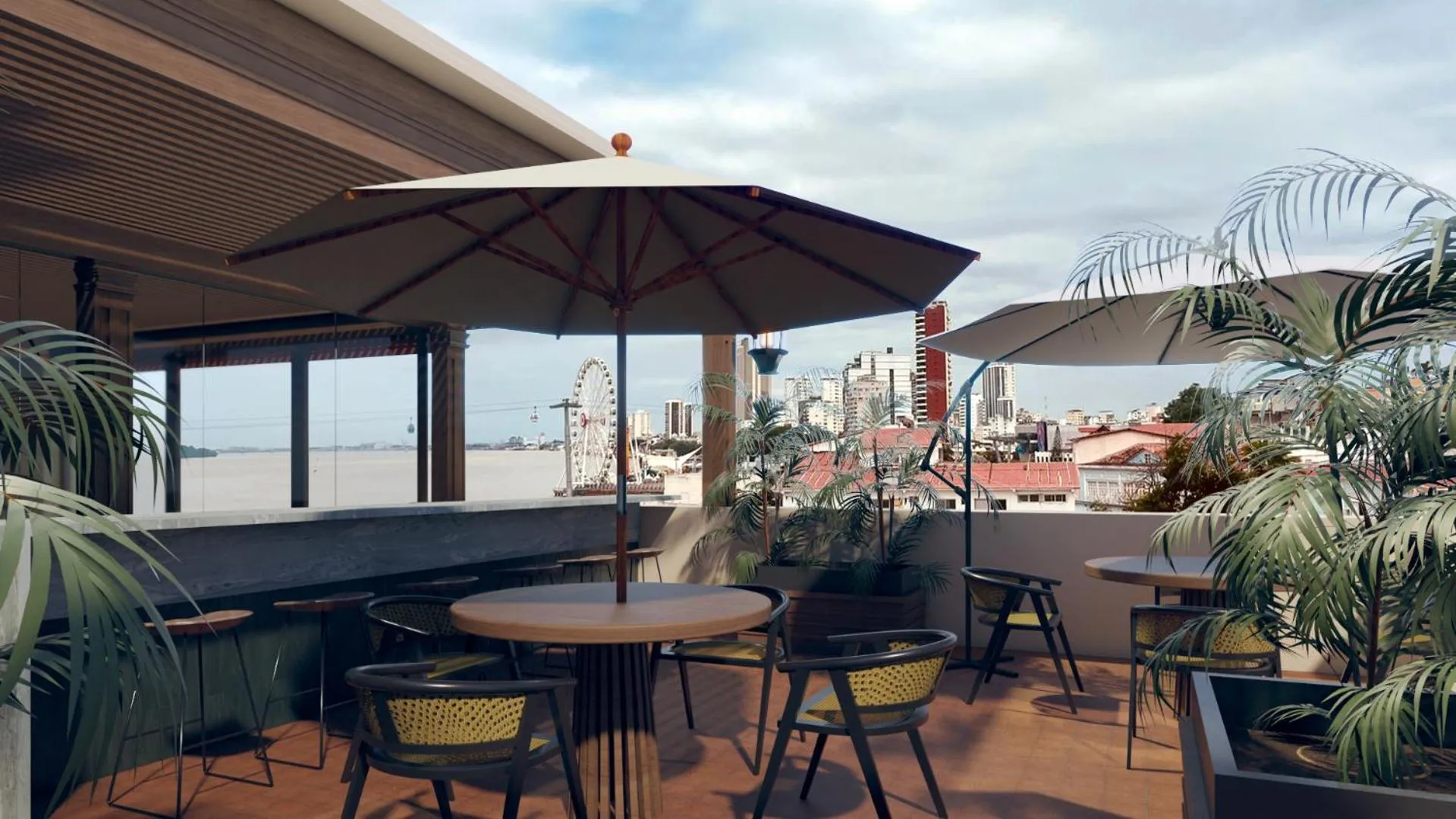 Patio in Hotel Rio Guayas