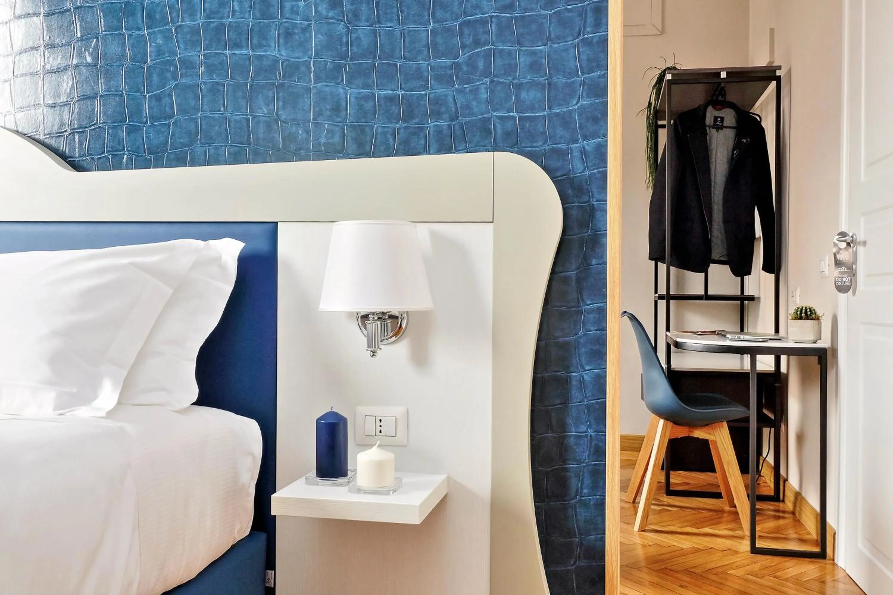 Decorative detail, Bed in Vico Rooms and Terrace