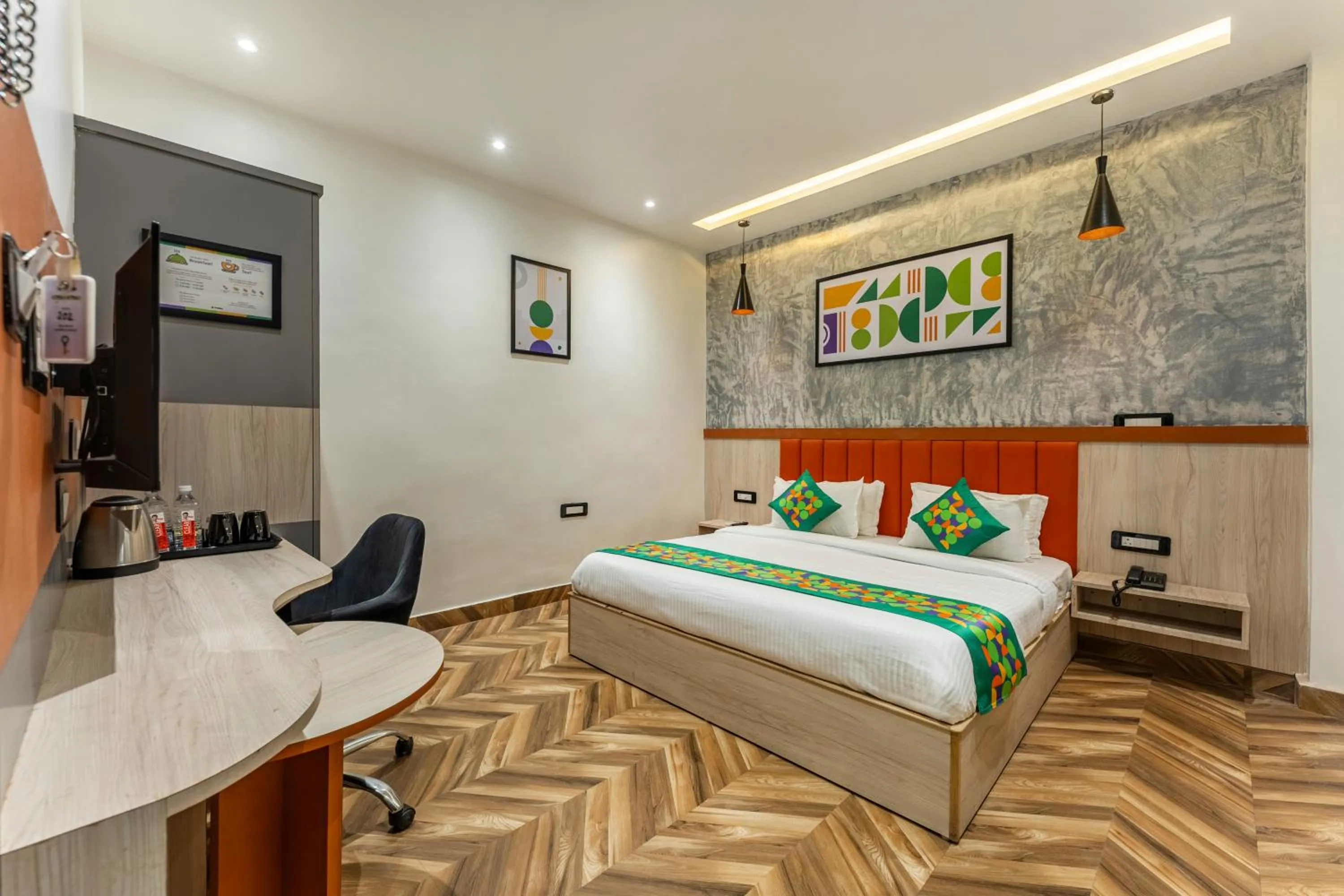 Bedroom, Bed in Treebo Divine Stay Prayagraj