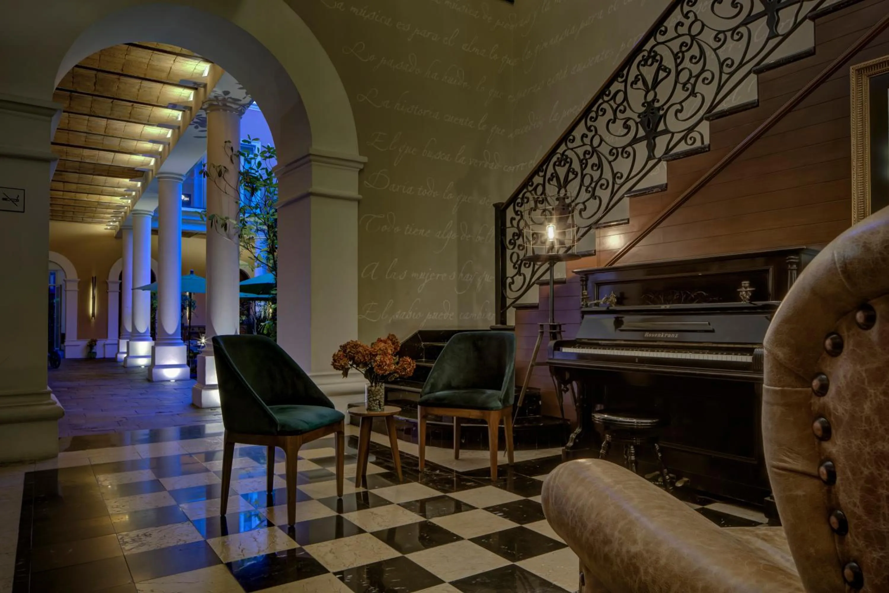 Seating area in Hacienda Peña Pobre