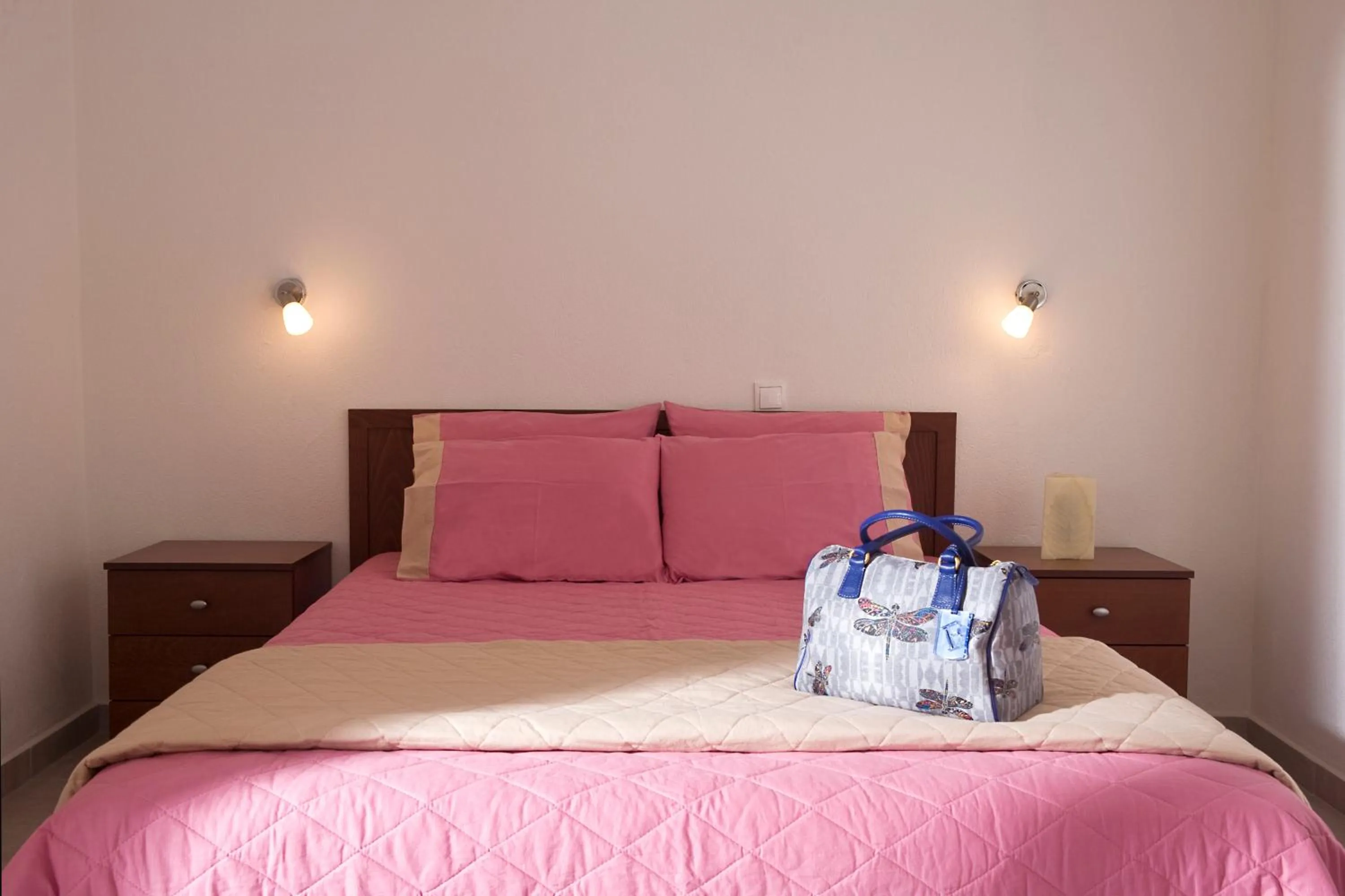 Bed in Stratos Hotel