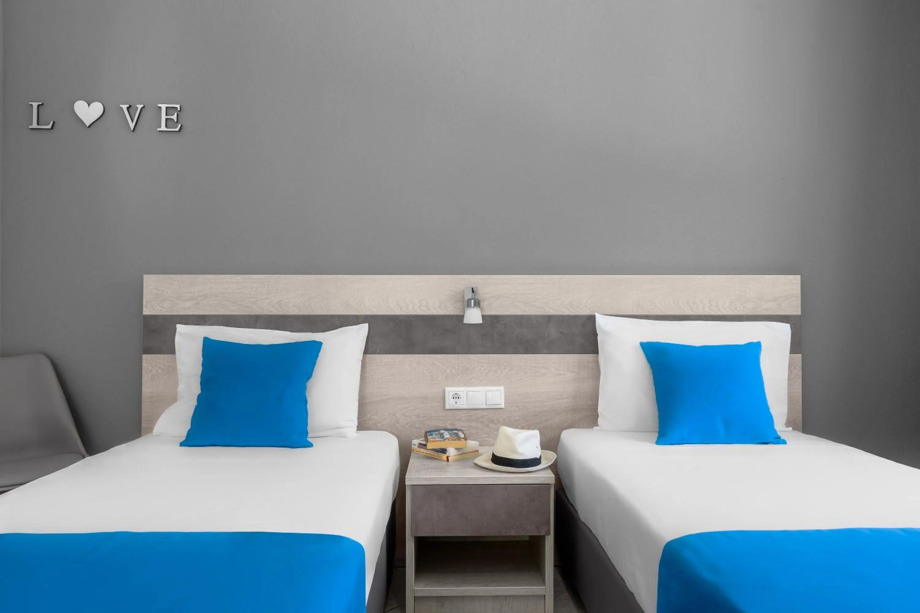 Bed in Stratos Hotel