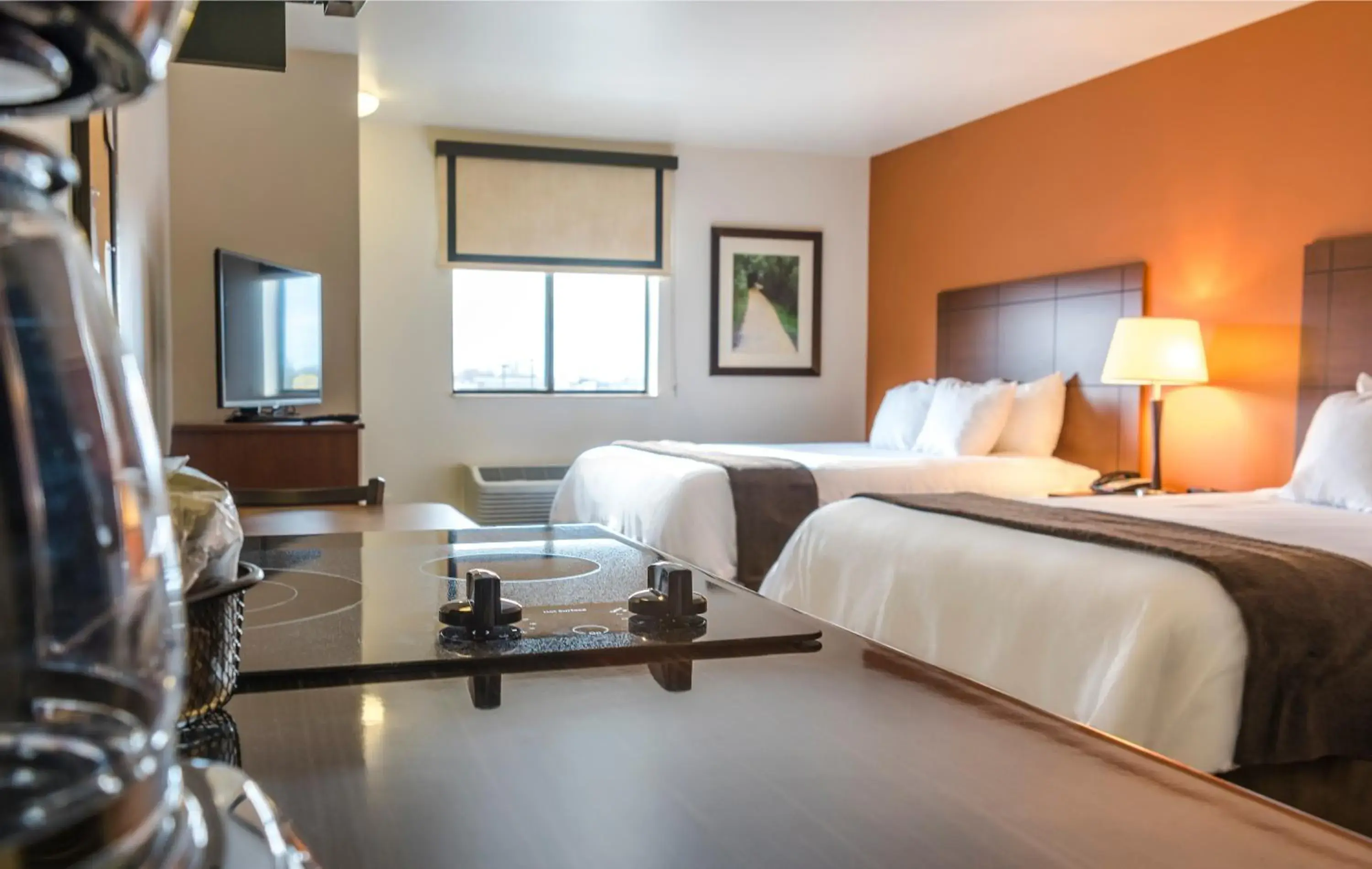 Queen Room with Two Queen Beds - Recliner - Hearing Accessible in My Place Hotel-Rock Springs, WY Queen Room with Two Queen Beds - Recliner - Hearing Accessible in My Place Hotel-Rock Springs, WY