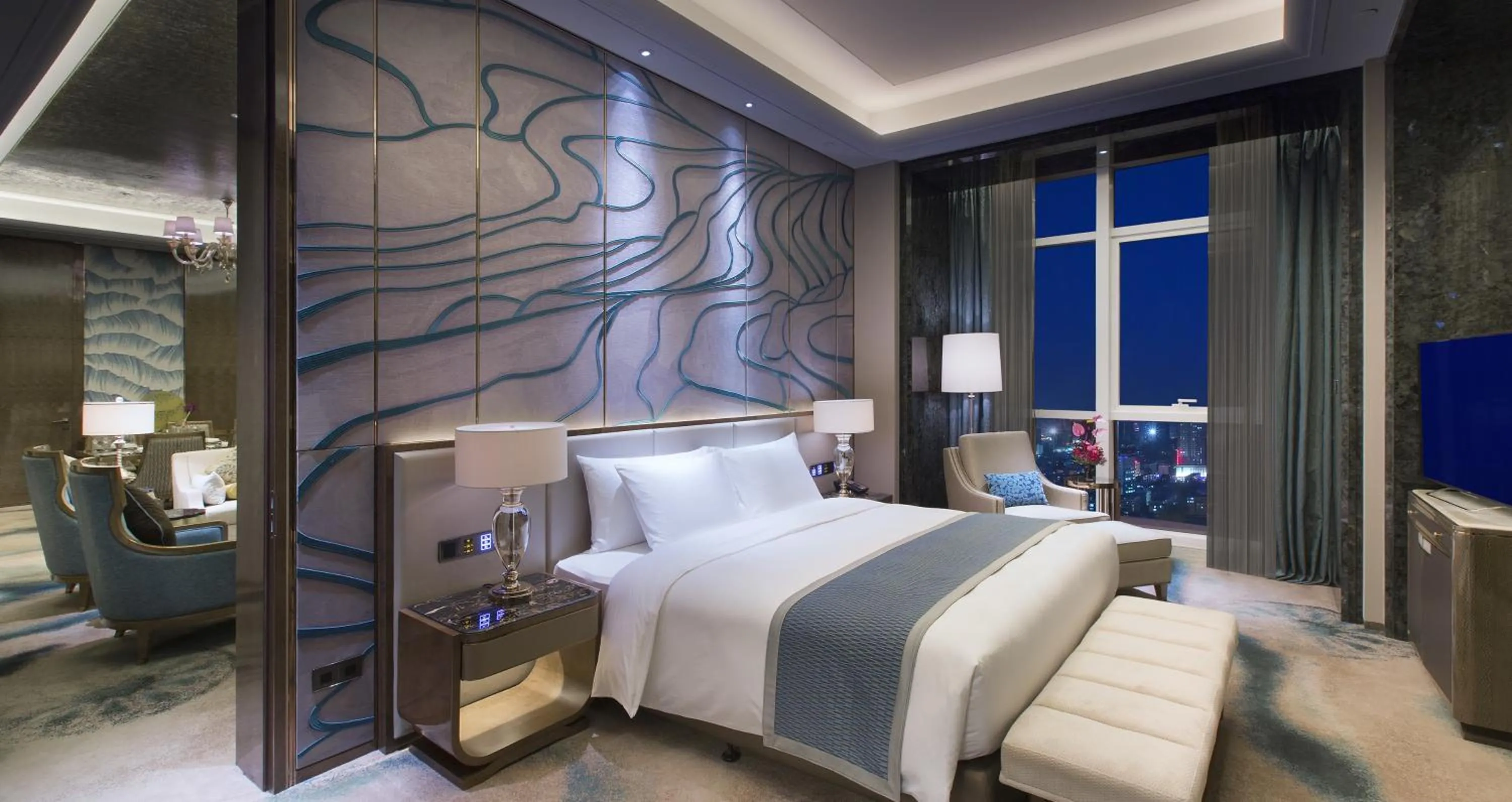 Photo of the whole room, Bed in Wanda Vista Nanning