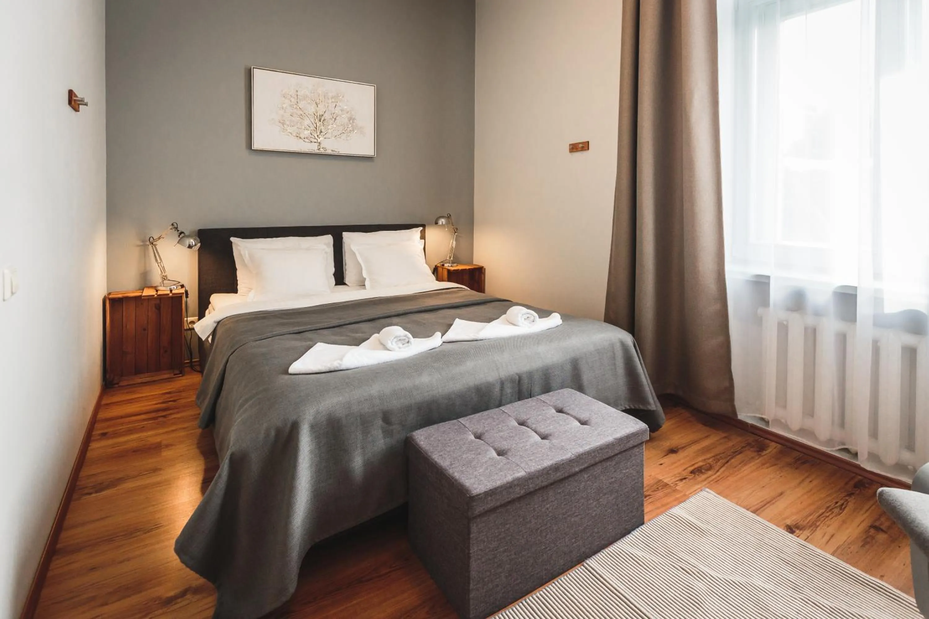 Bed in Bearsleys Downtown Apartments