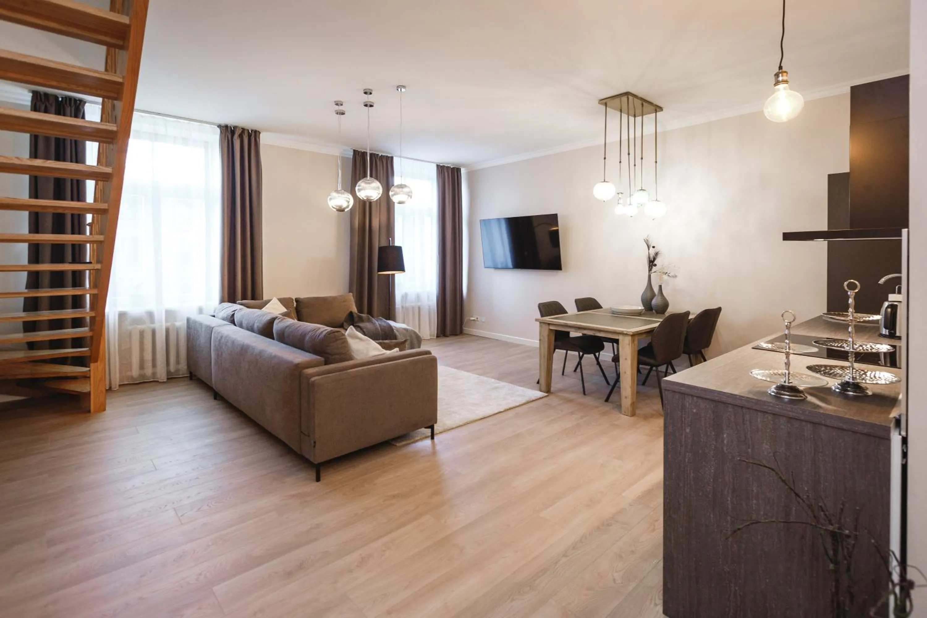 Living room in Bearsleys Downtown Apartments