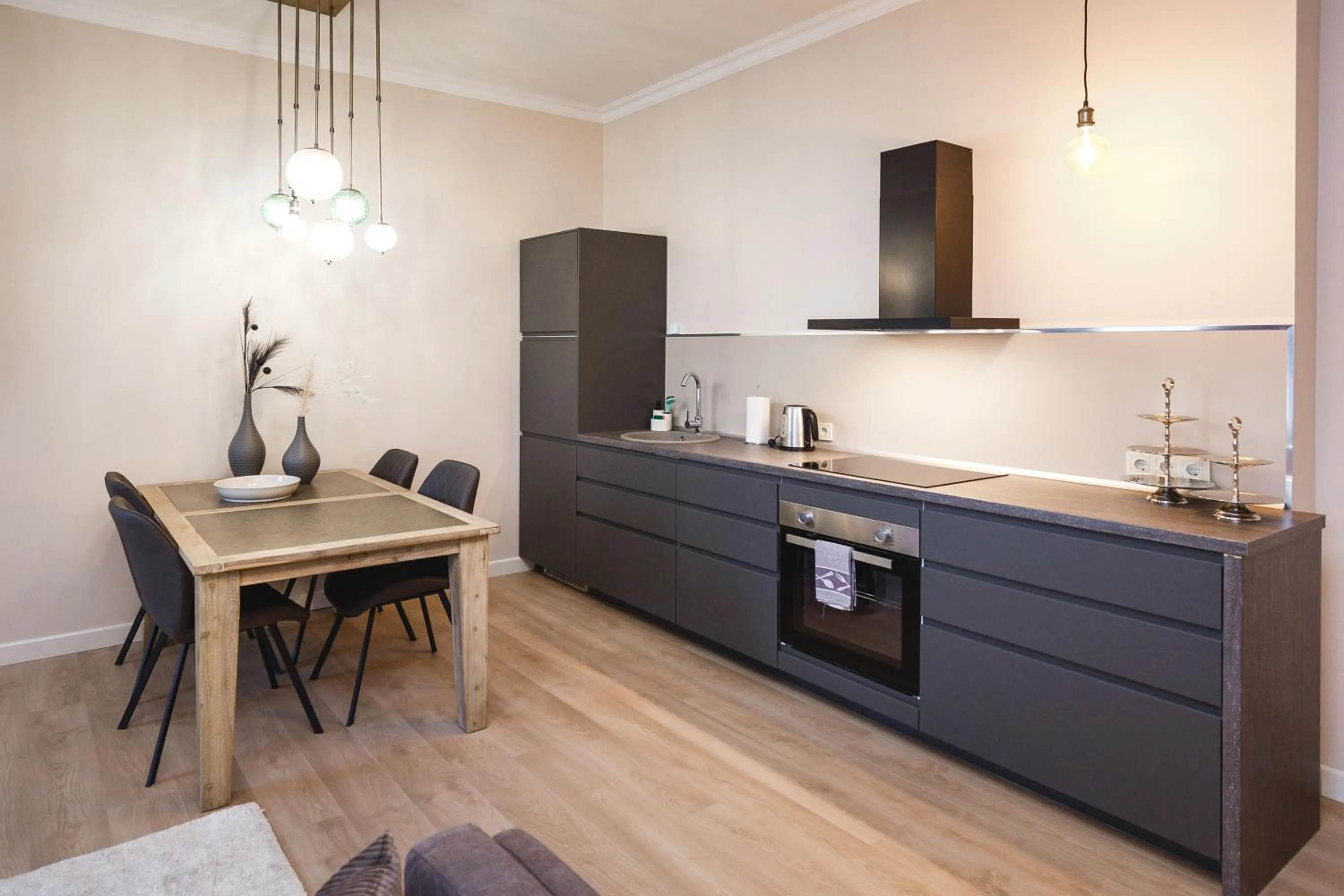 kitchen in Bearsleys Downtown Apartments