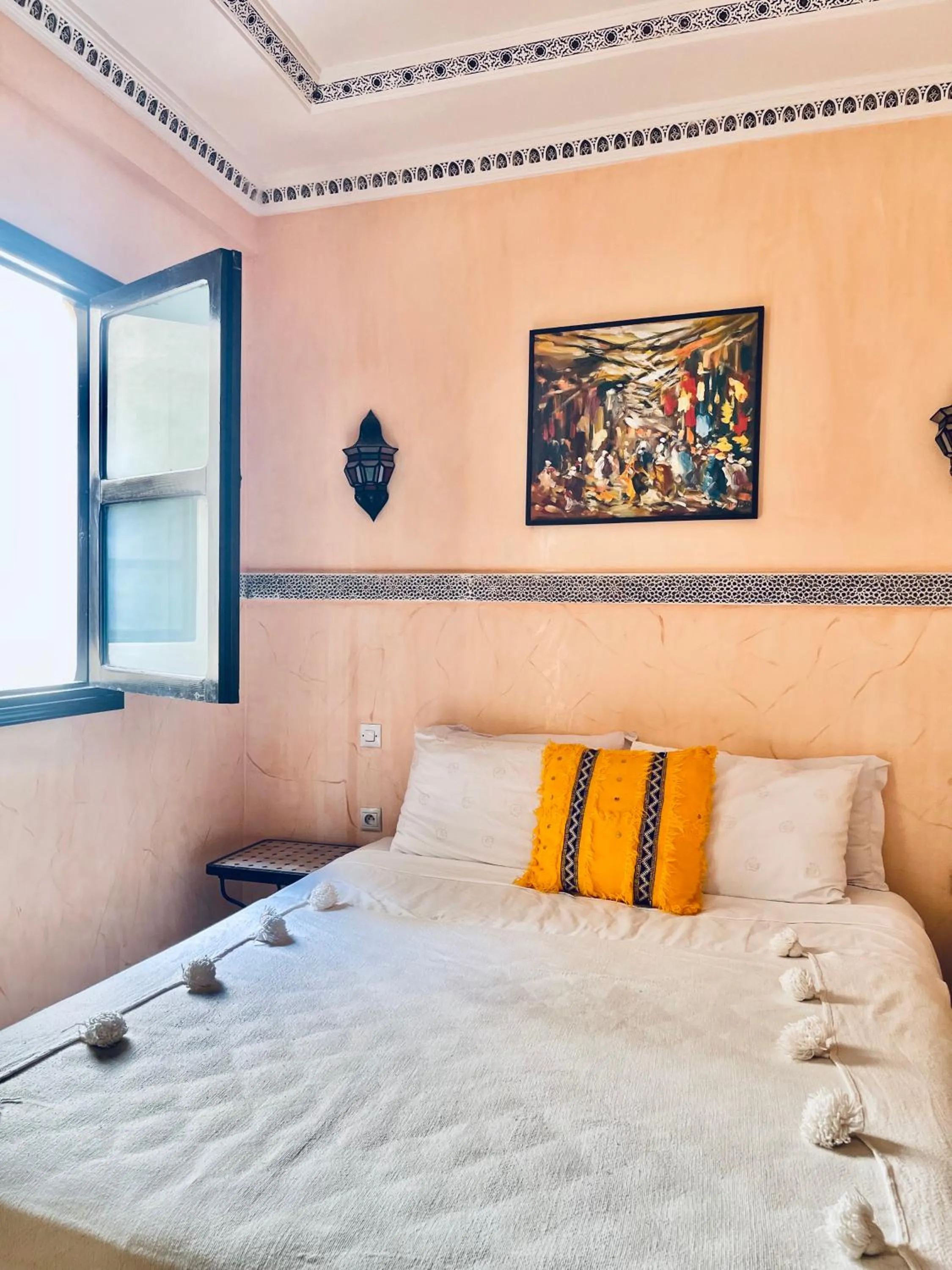 Bed in Riad Atlas Toyours