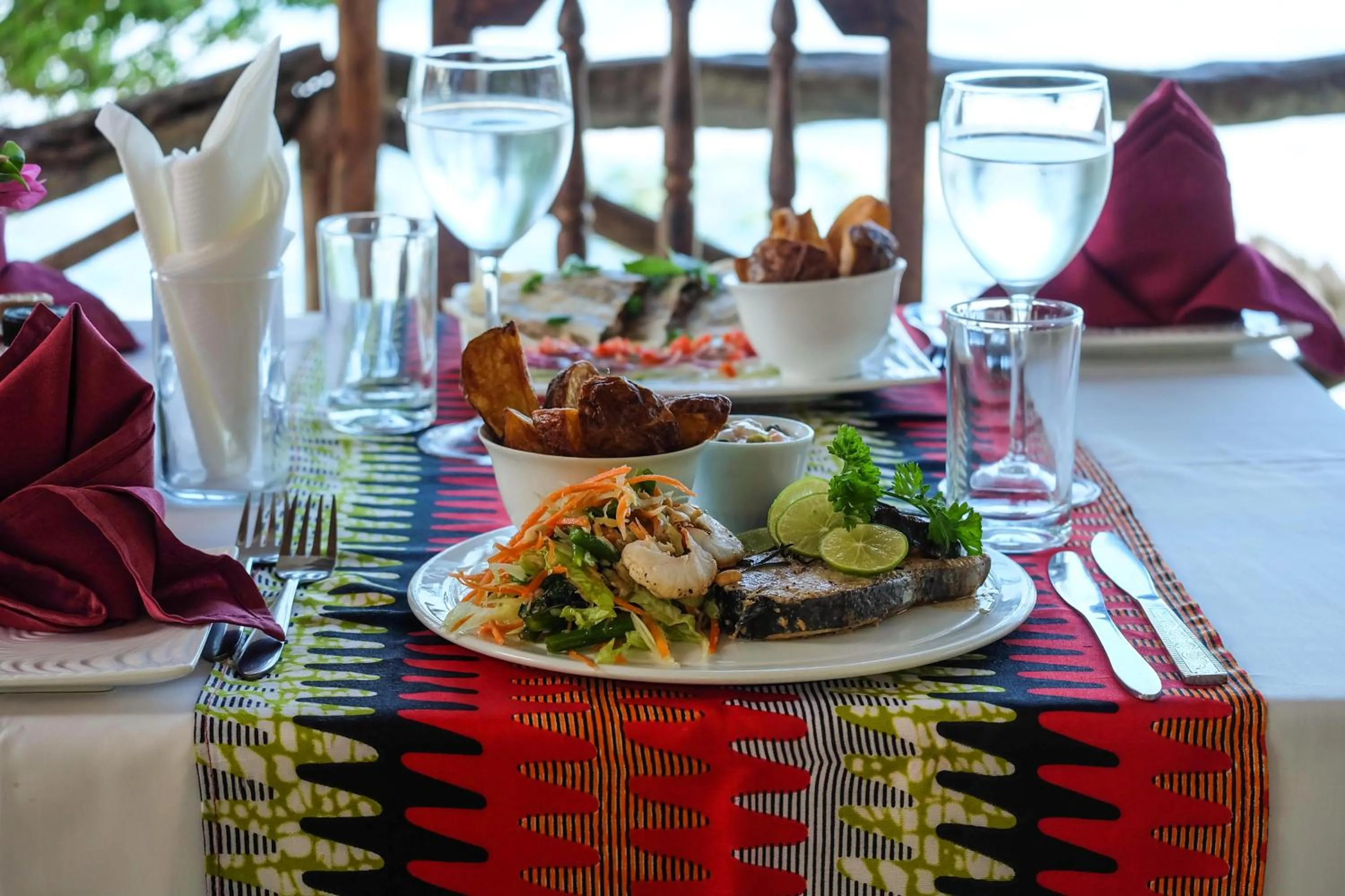 Lunch in Seasons Lodge Zanzibar