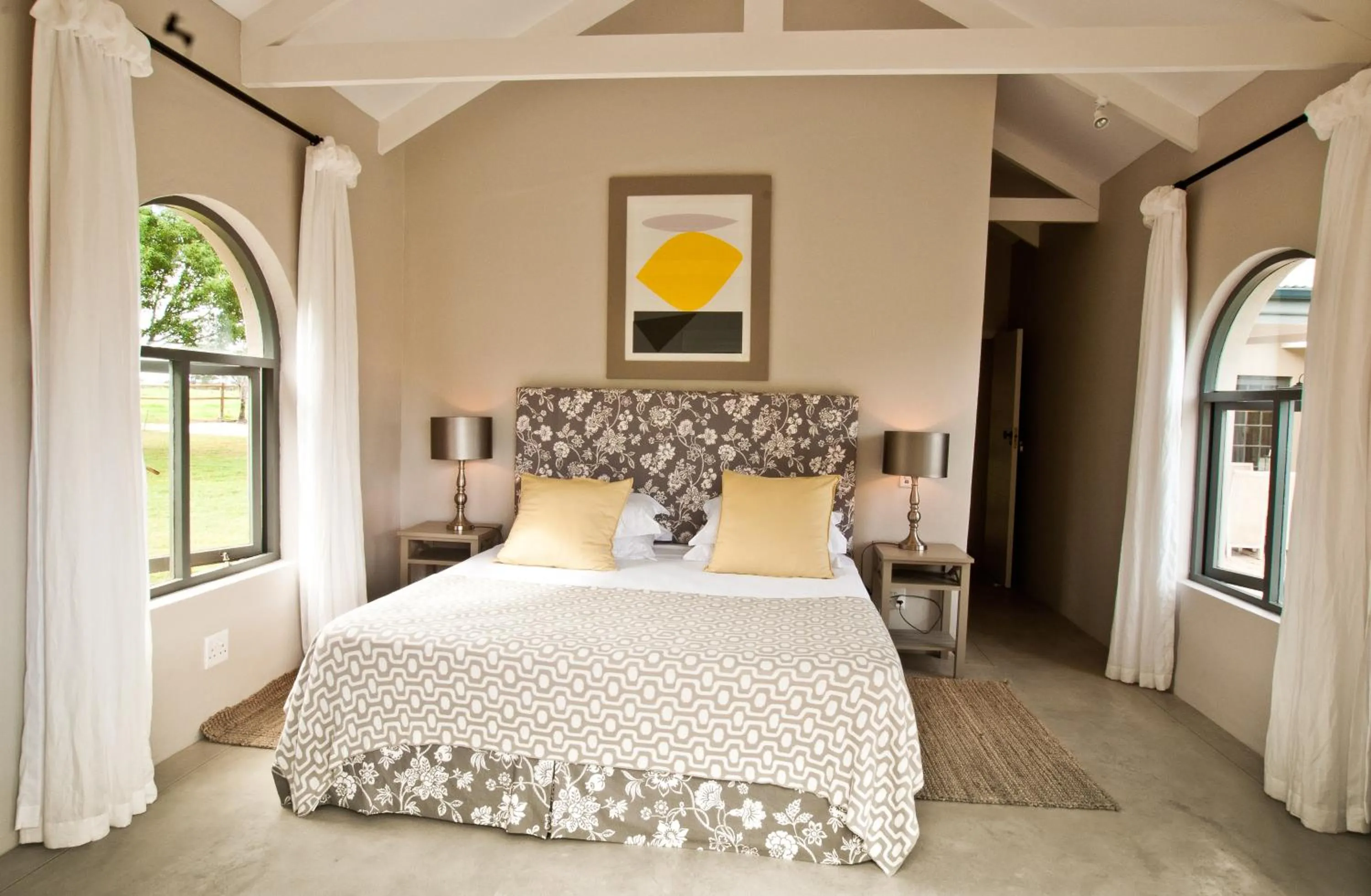 Bed in Kay and Monty Vineyard View