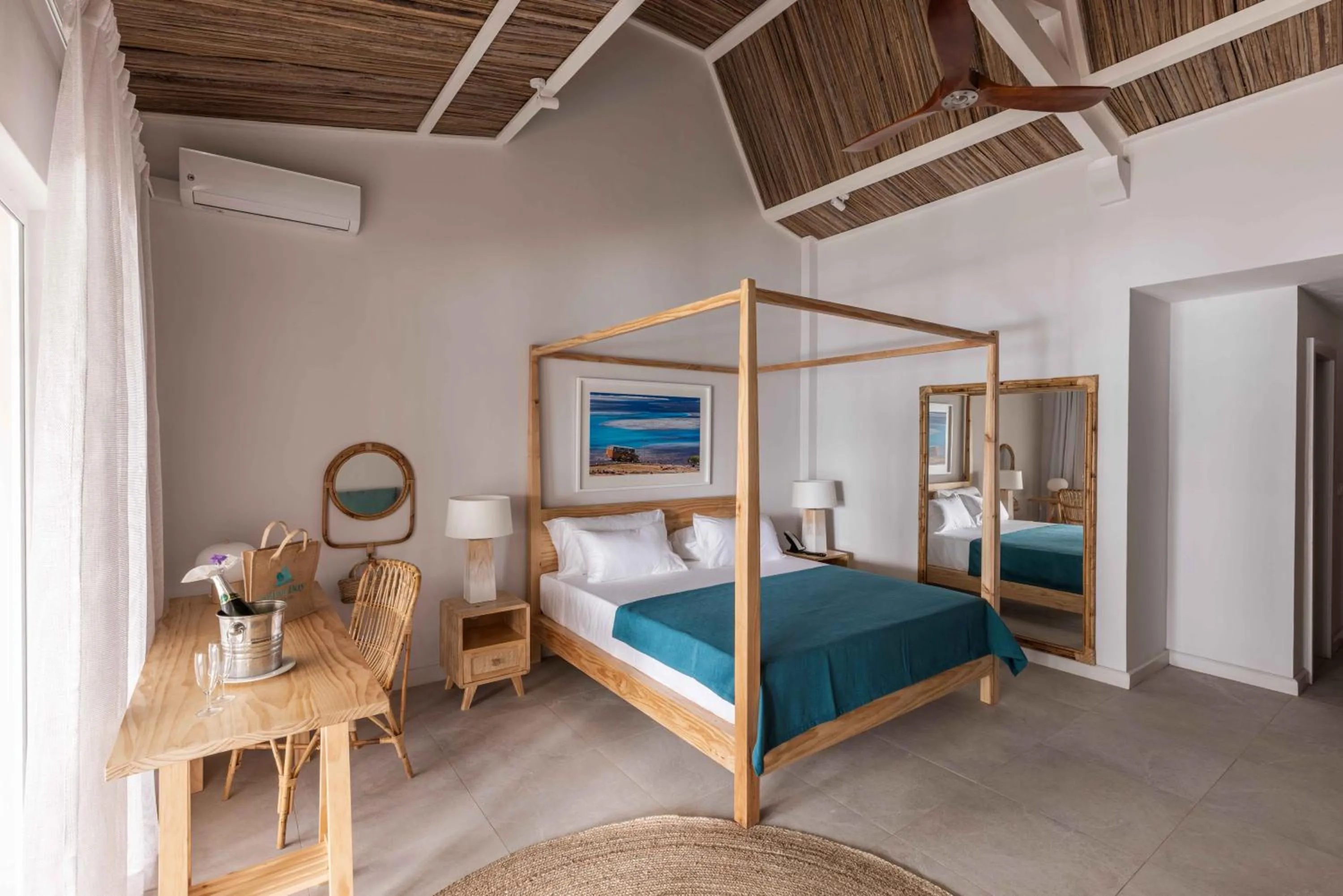 Balcony/Terrace, Bed in Cotton Bay Resort & Spa